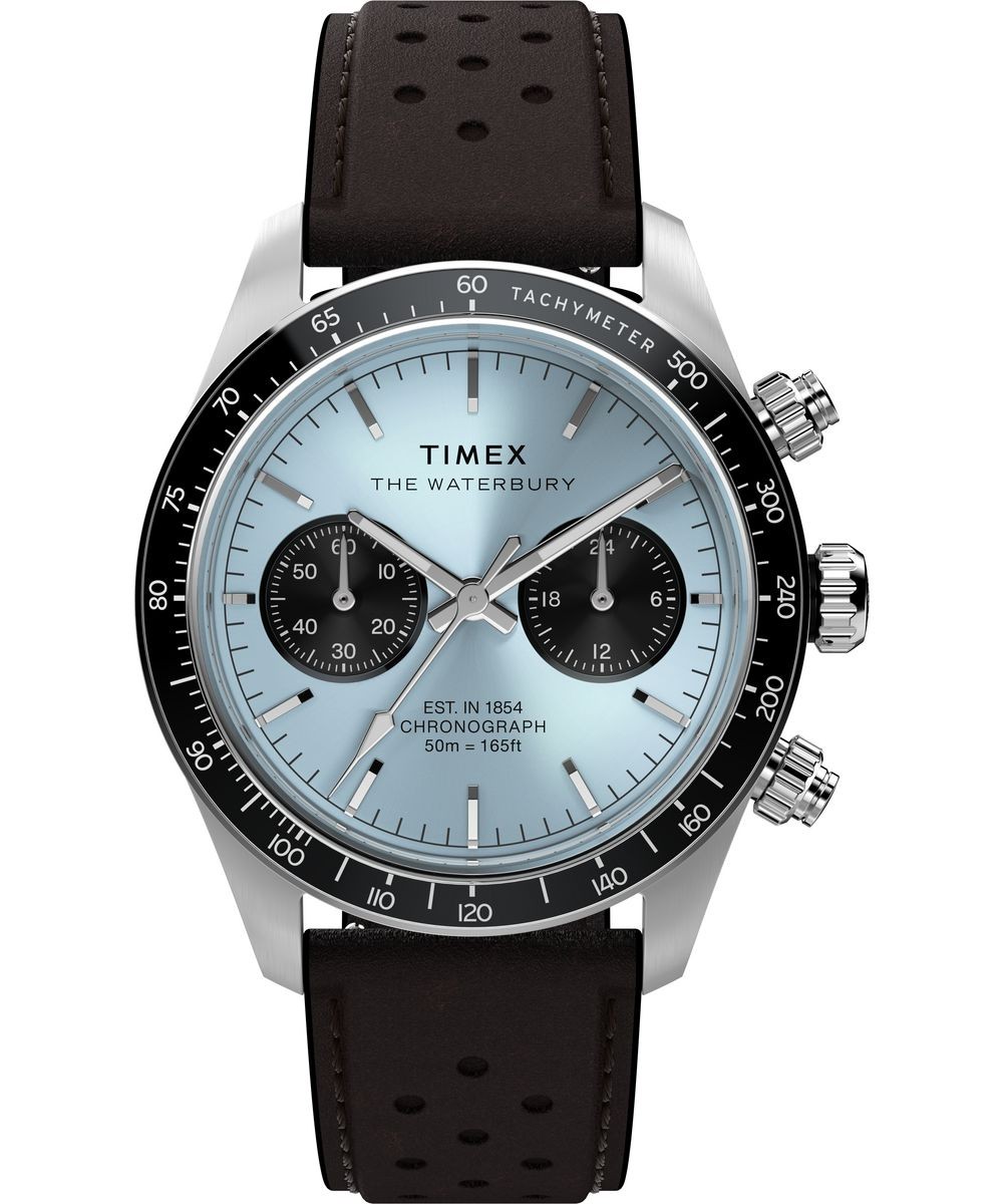 Timex Brown Mens Chronograph Watch Waterbury Heritage TW2Y70600