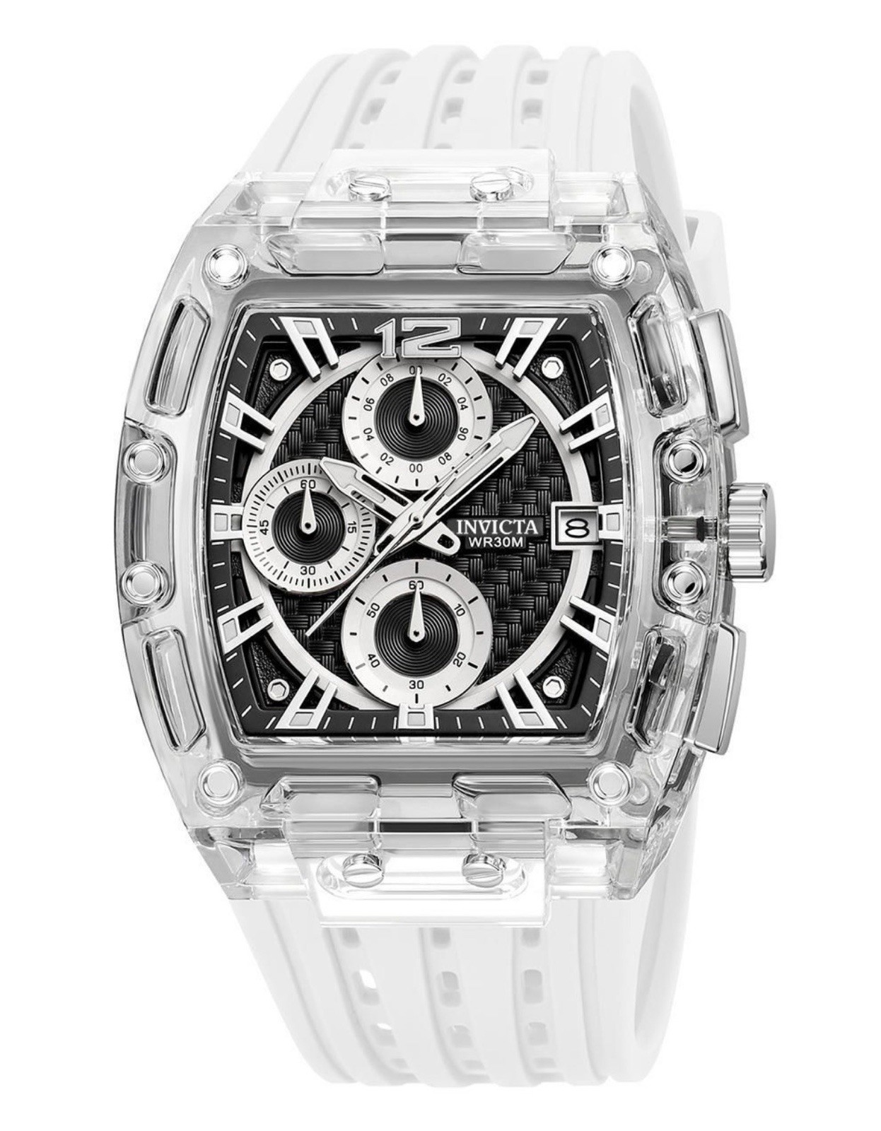 🔥Invicta S1 Rally Allogrip 42mm Transparent Tone Case Men’s Watch 70145