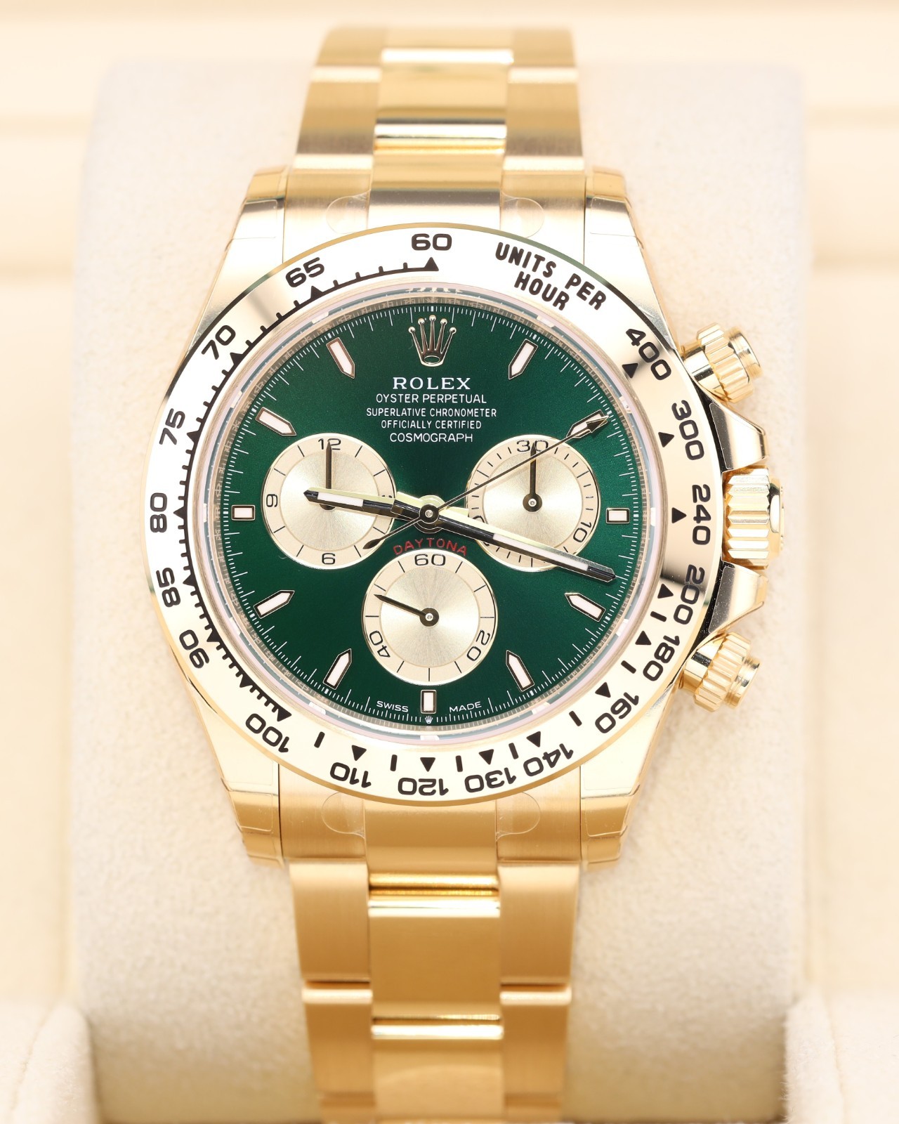 2026 Factory Stickers Rolex Daytona John Mayer Green Dial 126508 Yellow Gold