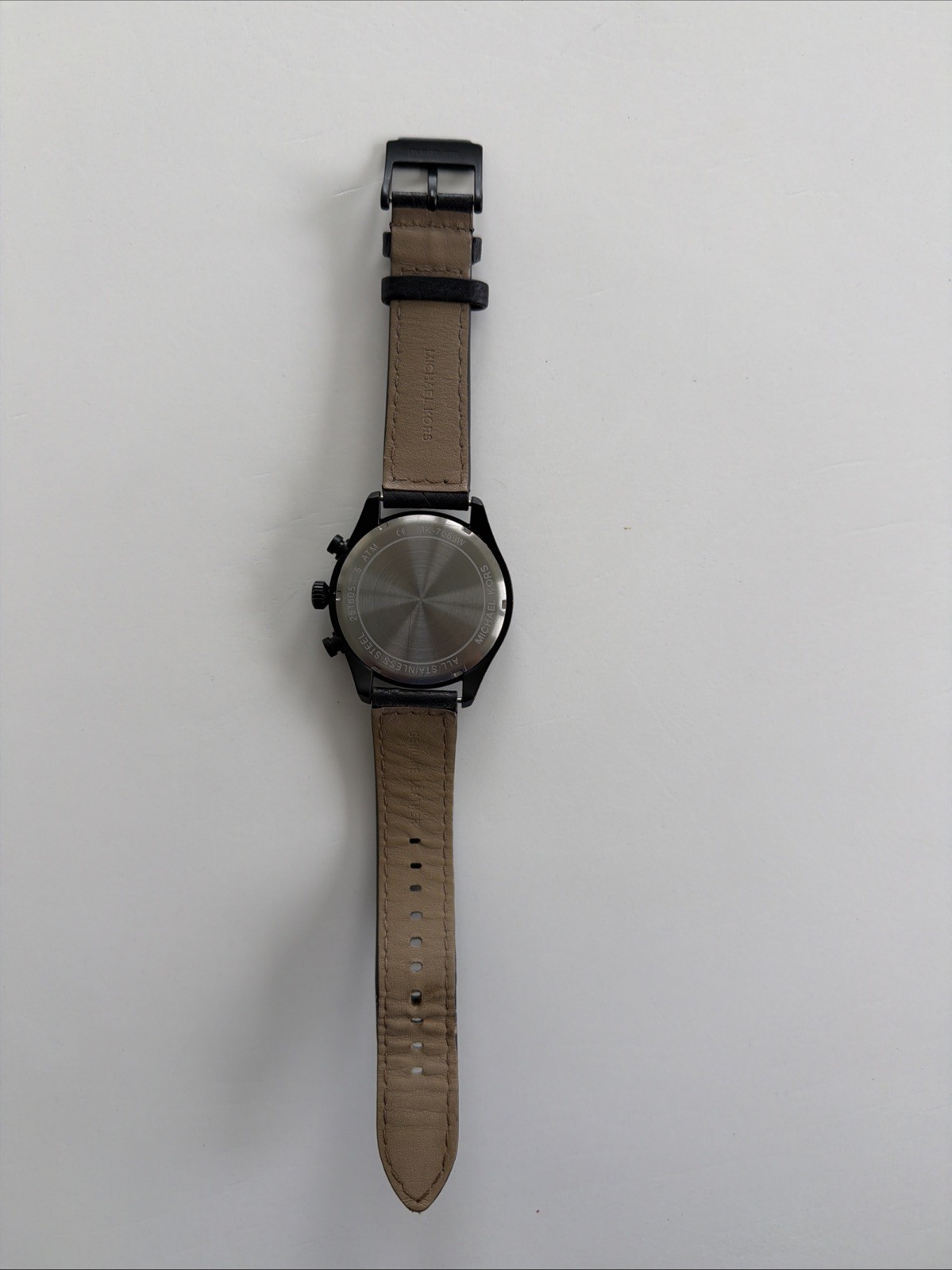 Michael Kors MK7069 Hangar Multi Functional Mens Leather Strap Wrist Watch 45mm