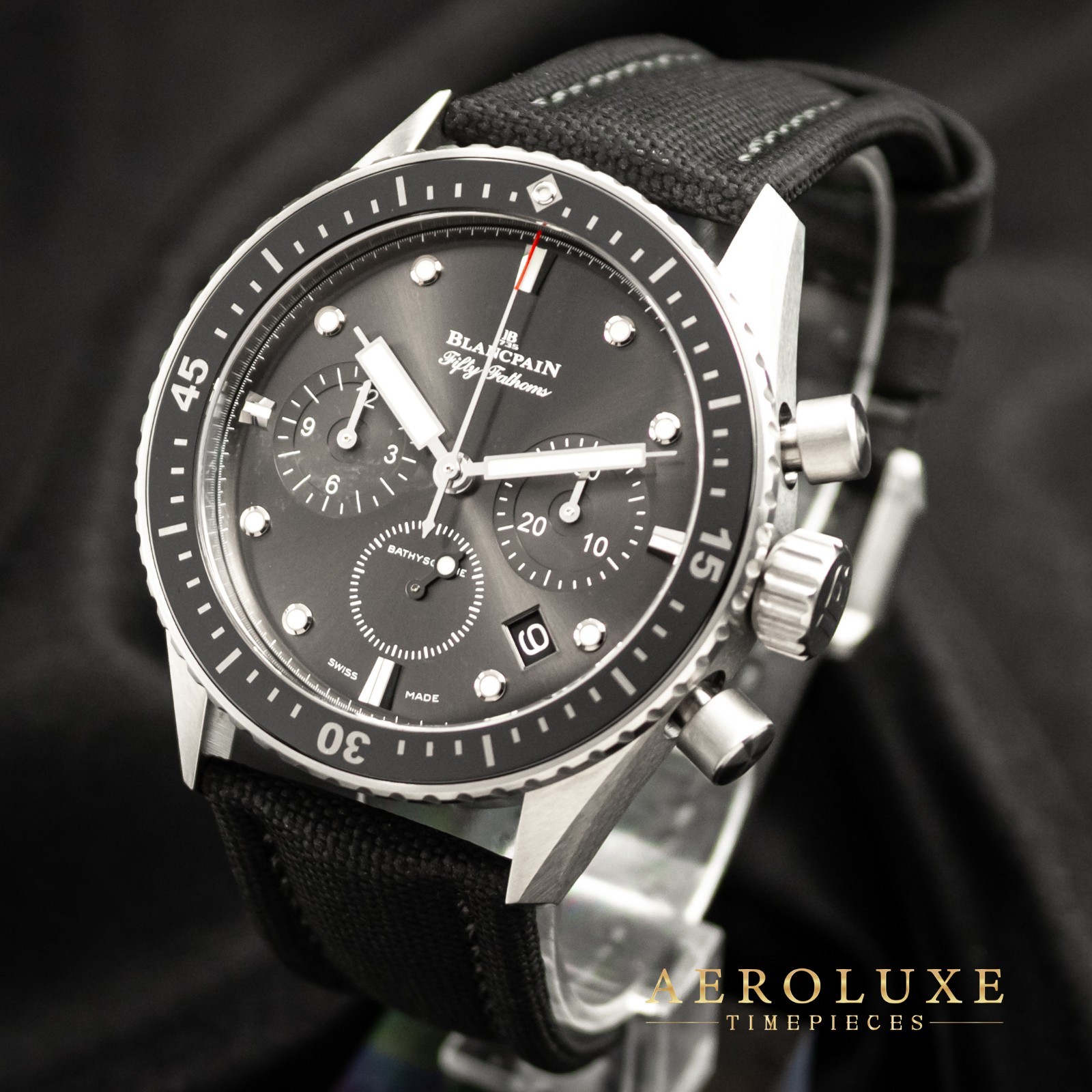 2023 Blancpain Bathyscaphe Flyback Chrono SS Grey B&P 5200-1110-B52A