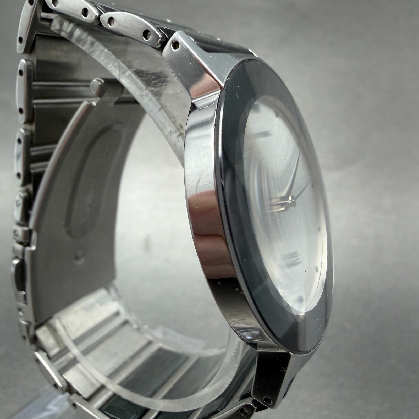Technos Watch Men 33mm Silver Dial Silver Tone Round TBM674 New Battery