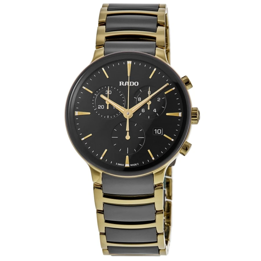 New Rado Centrix Quartz Chronograph Black Dial Two-Tone Men’s Watch R30211152