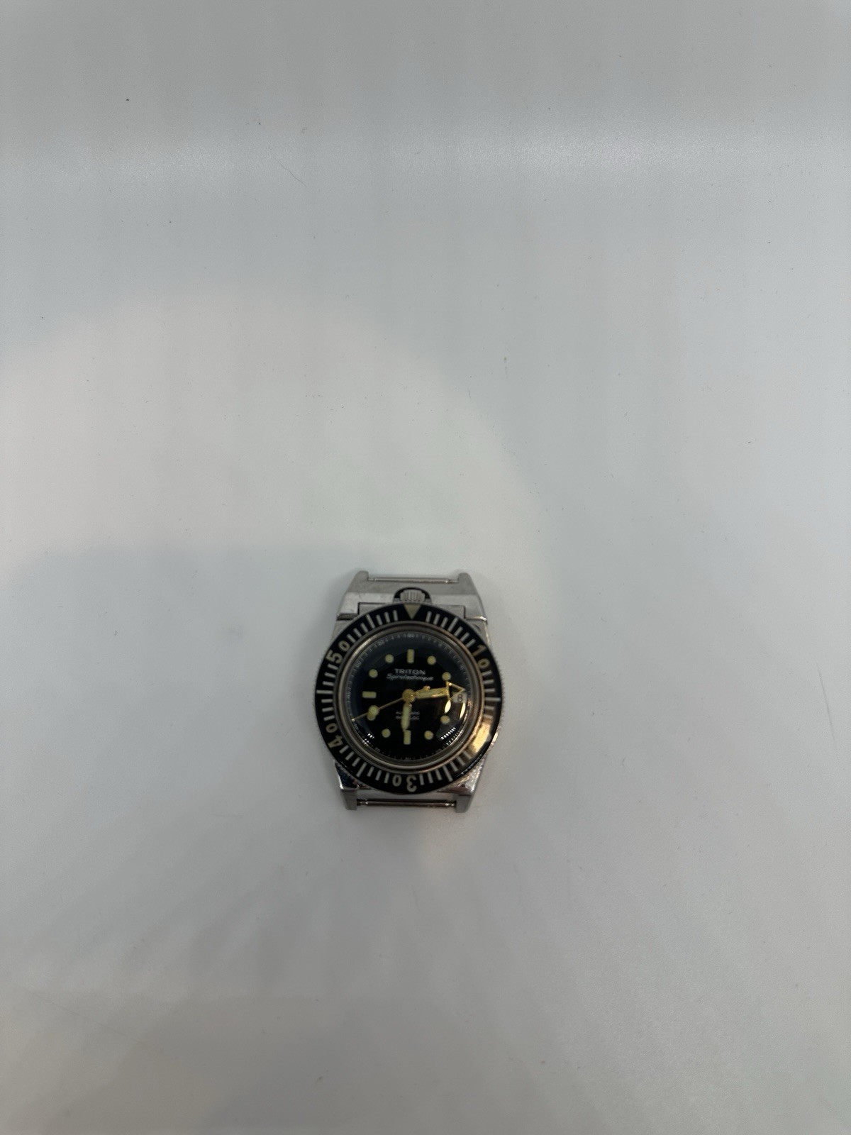 Triton Spirotechnique Automatic Diver 20 ATM Black Dial Box Papers