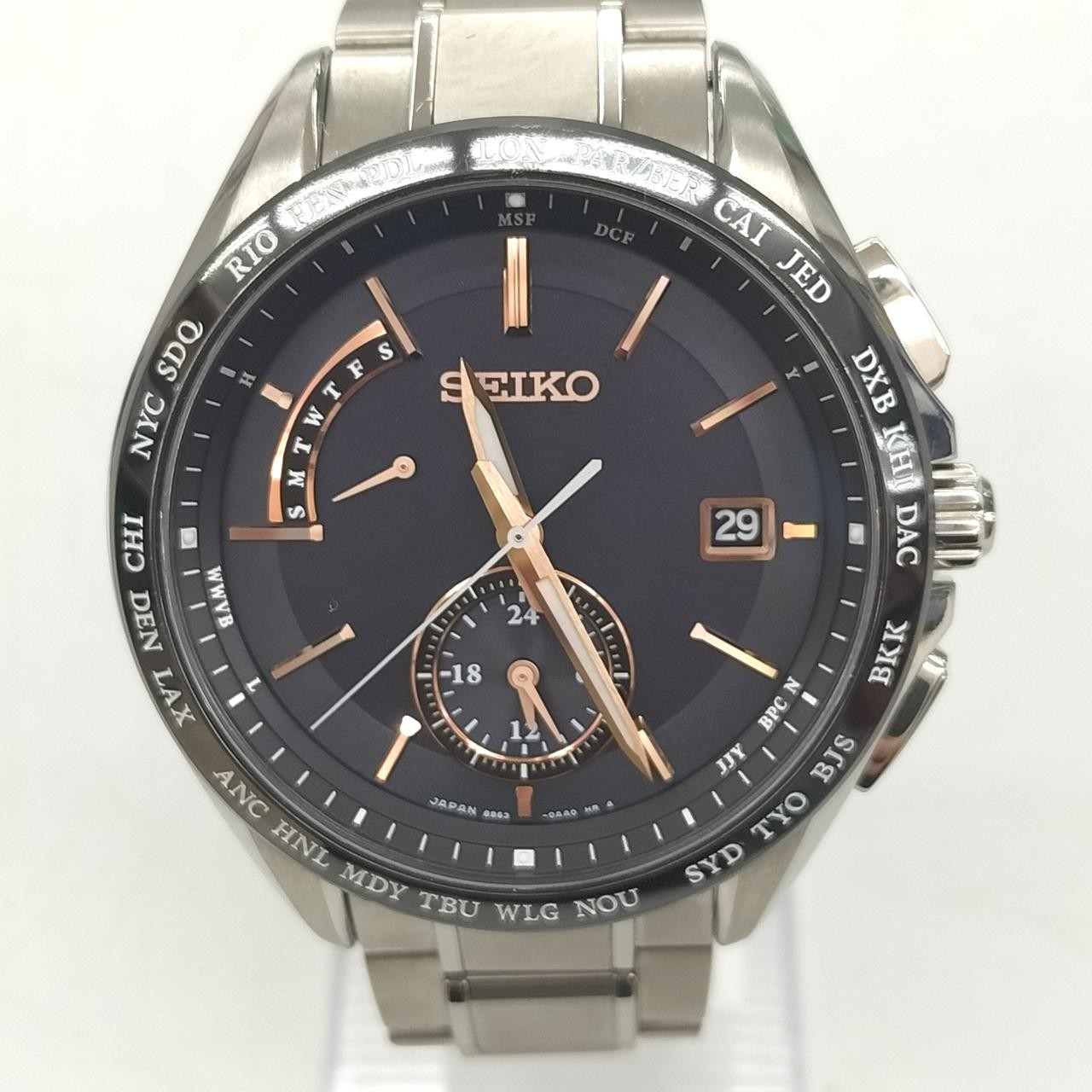 [A4N] Seiko Brightz 8B63-0AA0 Titanium Solar Radio Wave JDM Model [p1v]
