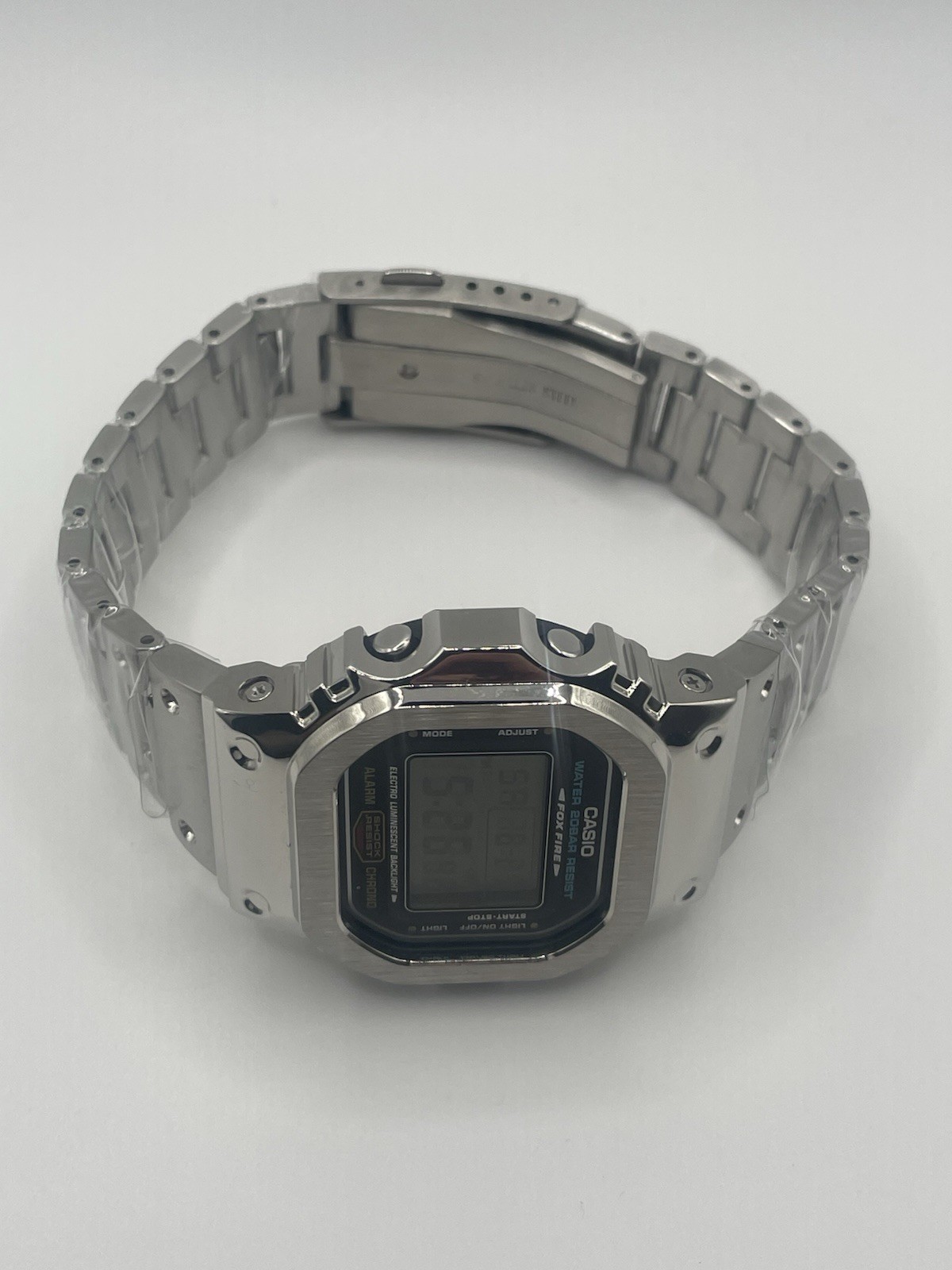 Custom Mod Casio G-SHOCK DW-5600E Watch w/ Silver Metal Bezel Stainless Steel