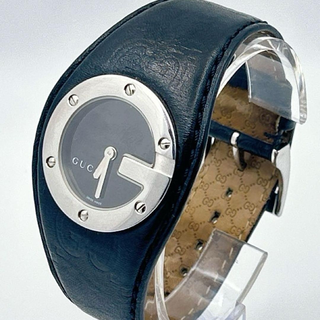 GUCCI 104 G Bandou Black Dial Ladies Watch New Battery Installed