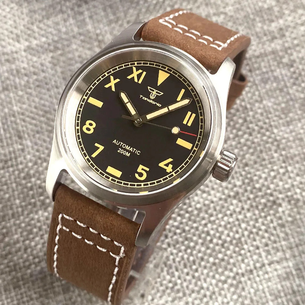 Tandorio 36mm Automatic Diver Men Watch California Dial For Japan NH35/Miyota