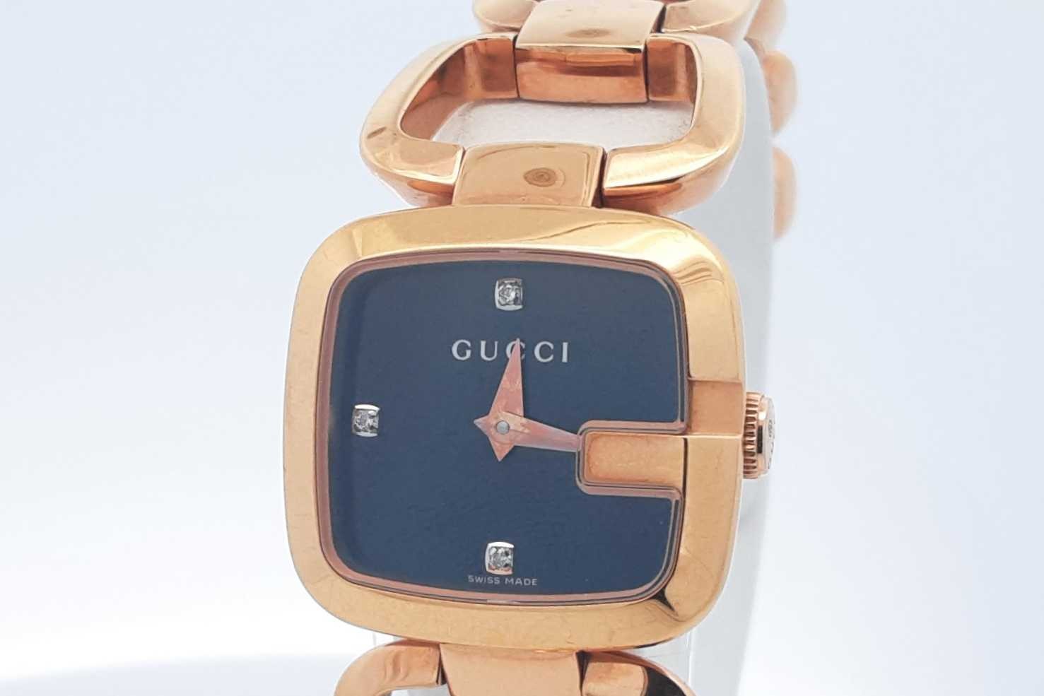 Gucci 24mm Quartz Gold Tone Stainless Steel Watch Eb0126lrxdu