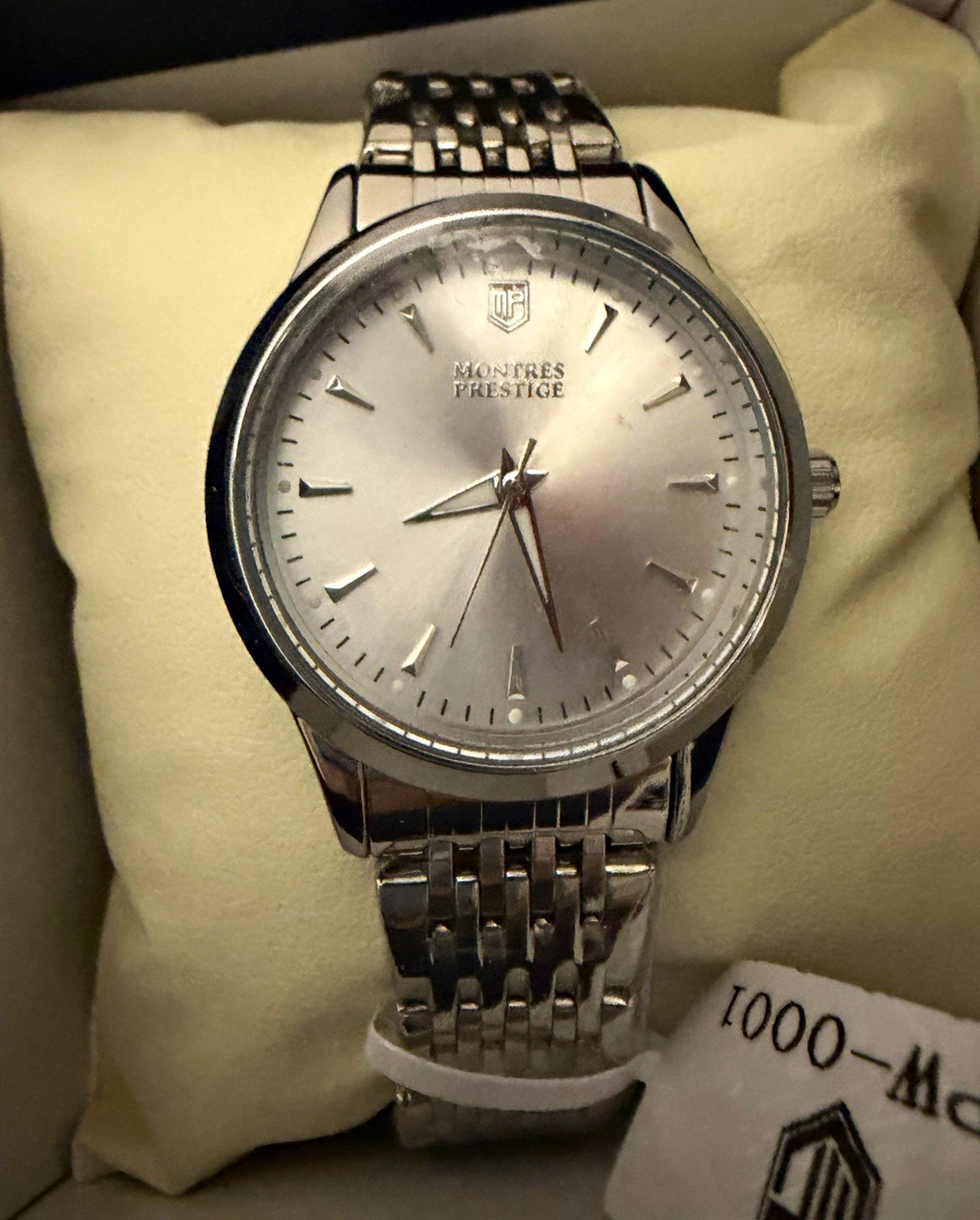 Brand New Montres Prestige Quartz Analog Silver Dial Bracelet Watch w/Box