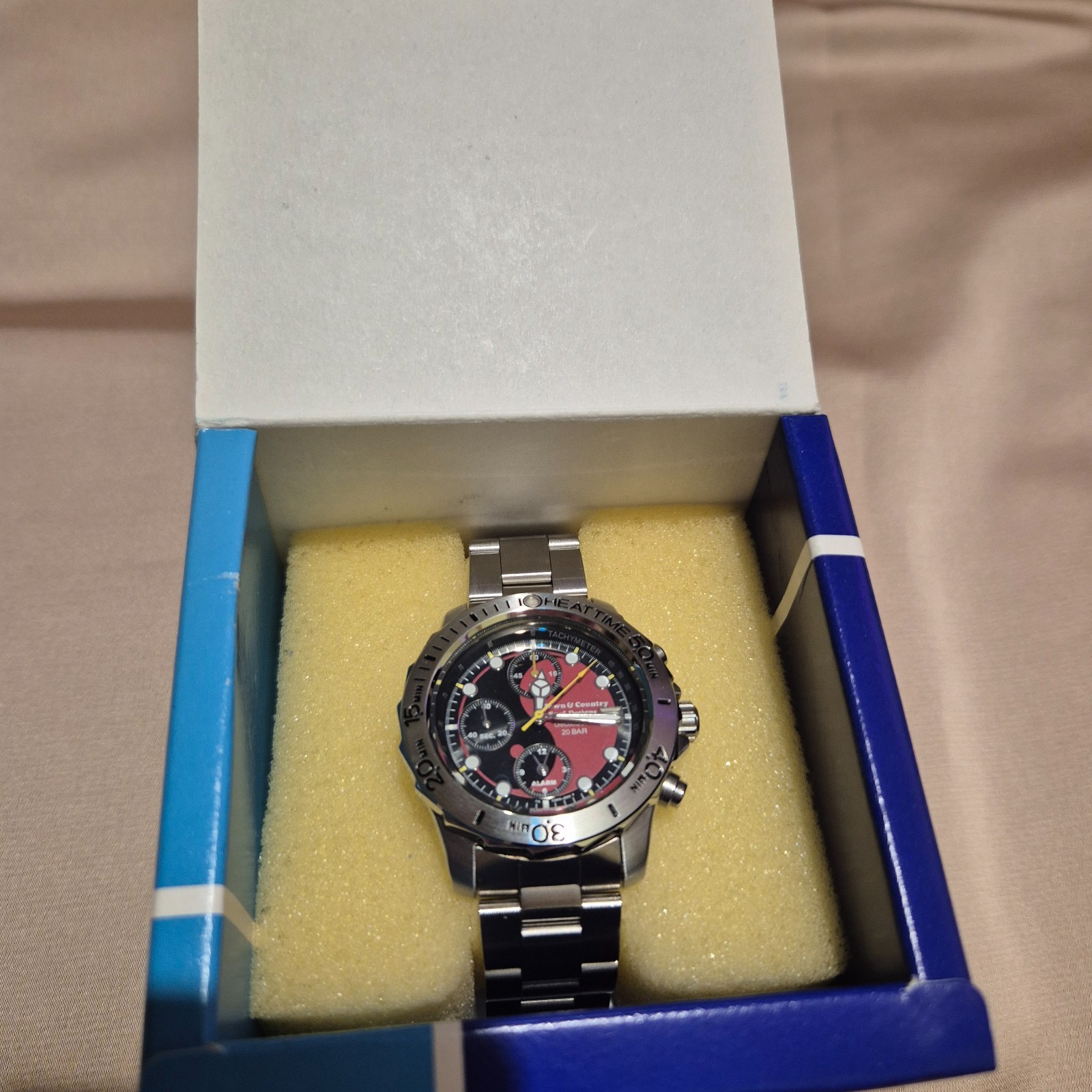 ORIENT Town & Country Surf Chronograph WATCH FULL SET Box Papers EXTRA LINK