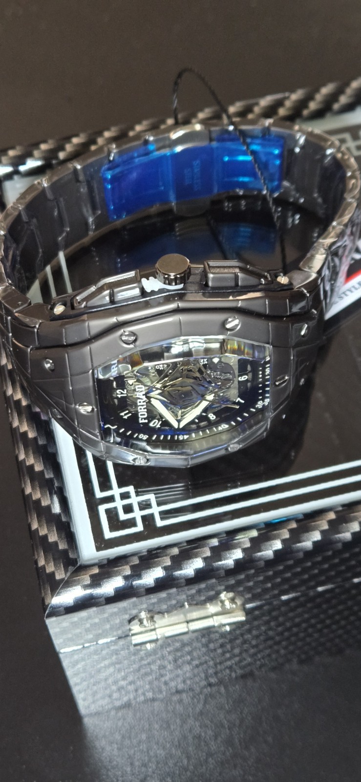 FORRAD Luxury Skeleton Watch New with Original Box
