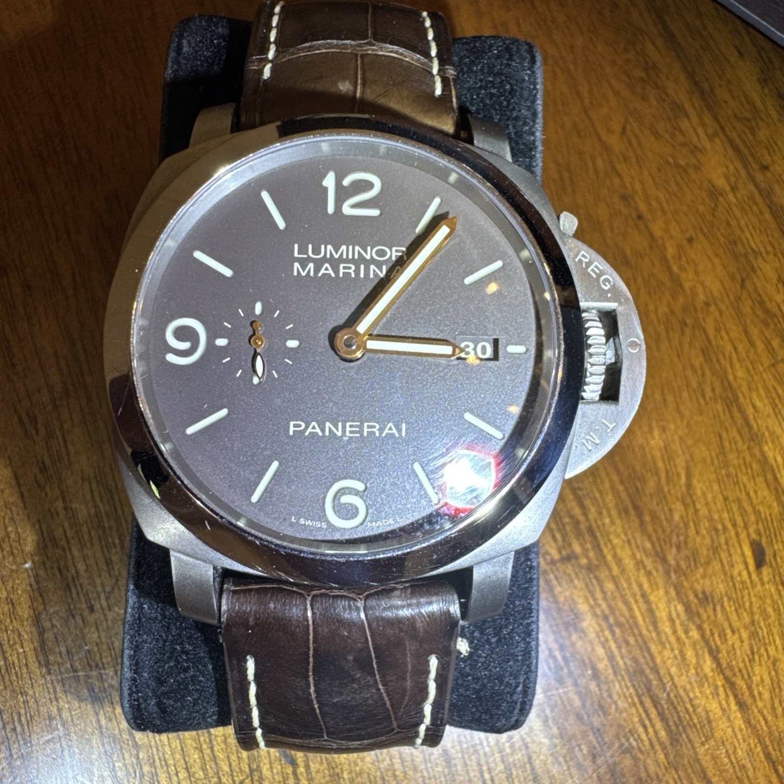 Panerai Luminor Marina 44mm Titanio Tobacco Brown PAM00351 Automatic Strap