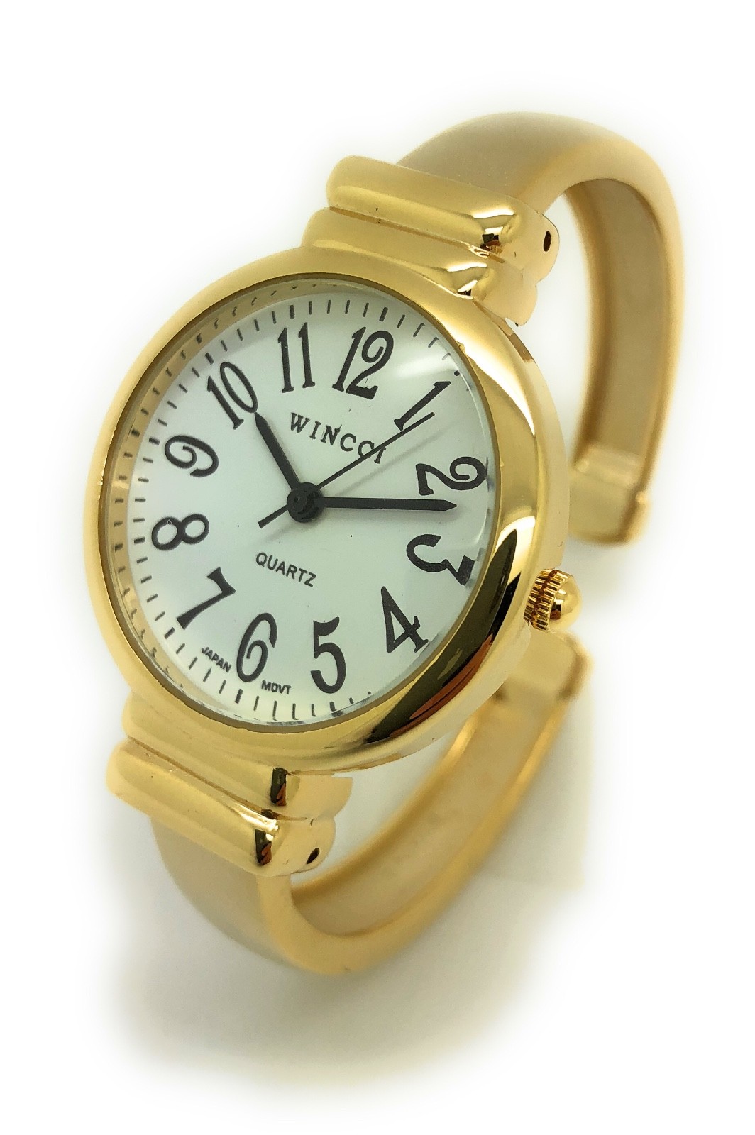 Wincci Ladies Metal Bangle Cuff Fashion Quartz Watch Easy Read Numbers