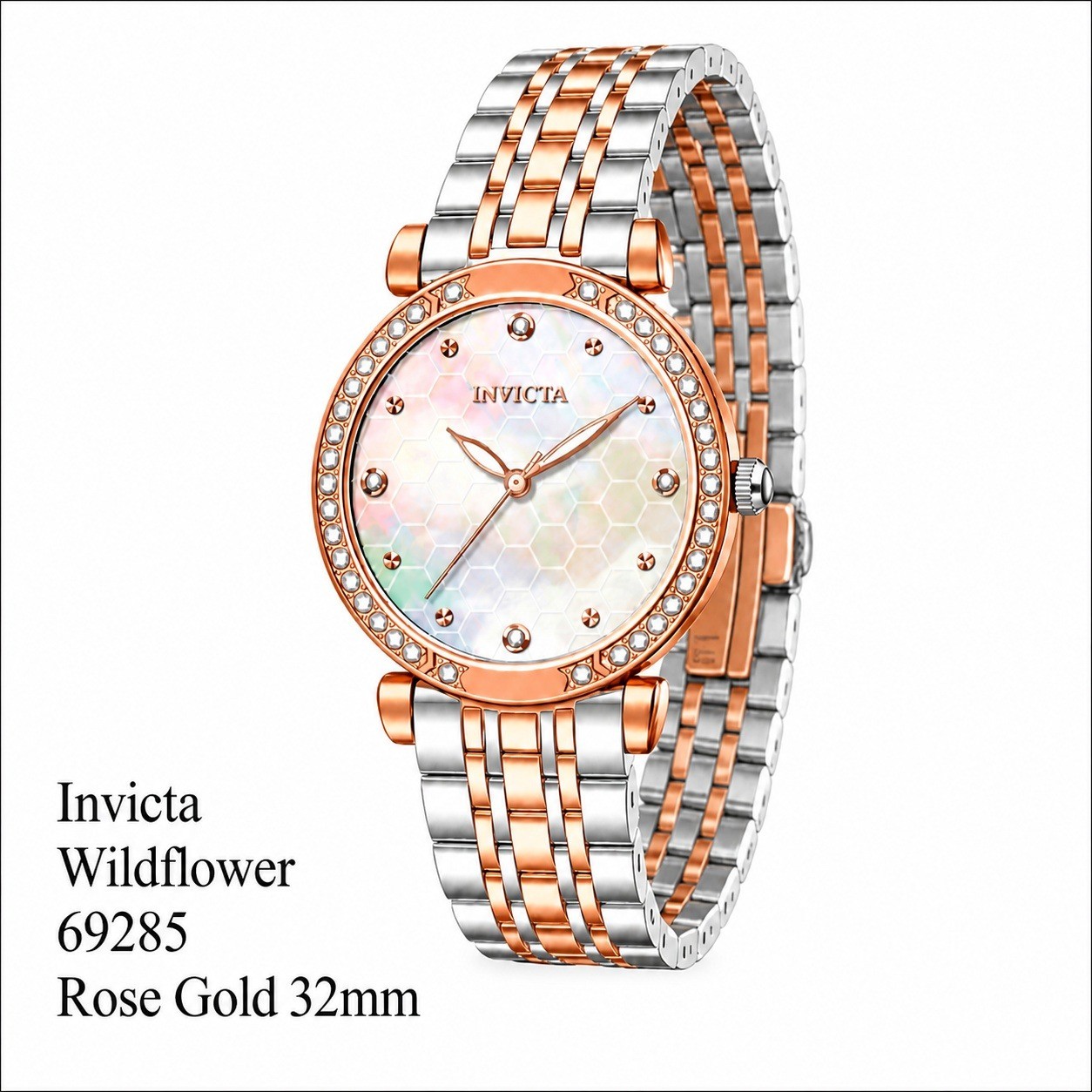 NEW Invicta Wildflower Women’s Watch – 32mm, Rose Gold, Steel (69285) #0488