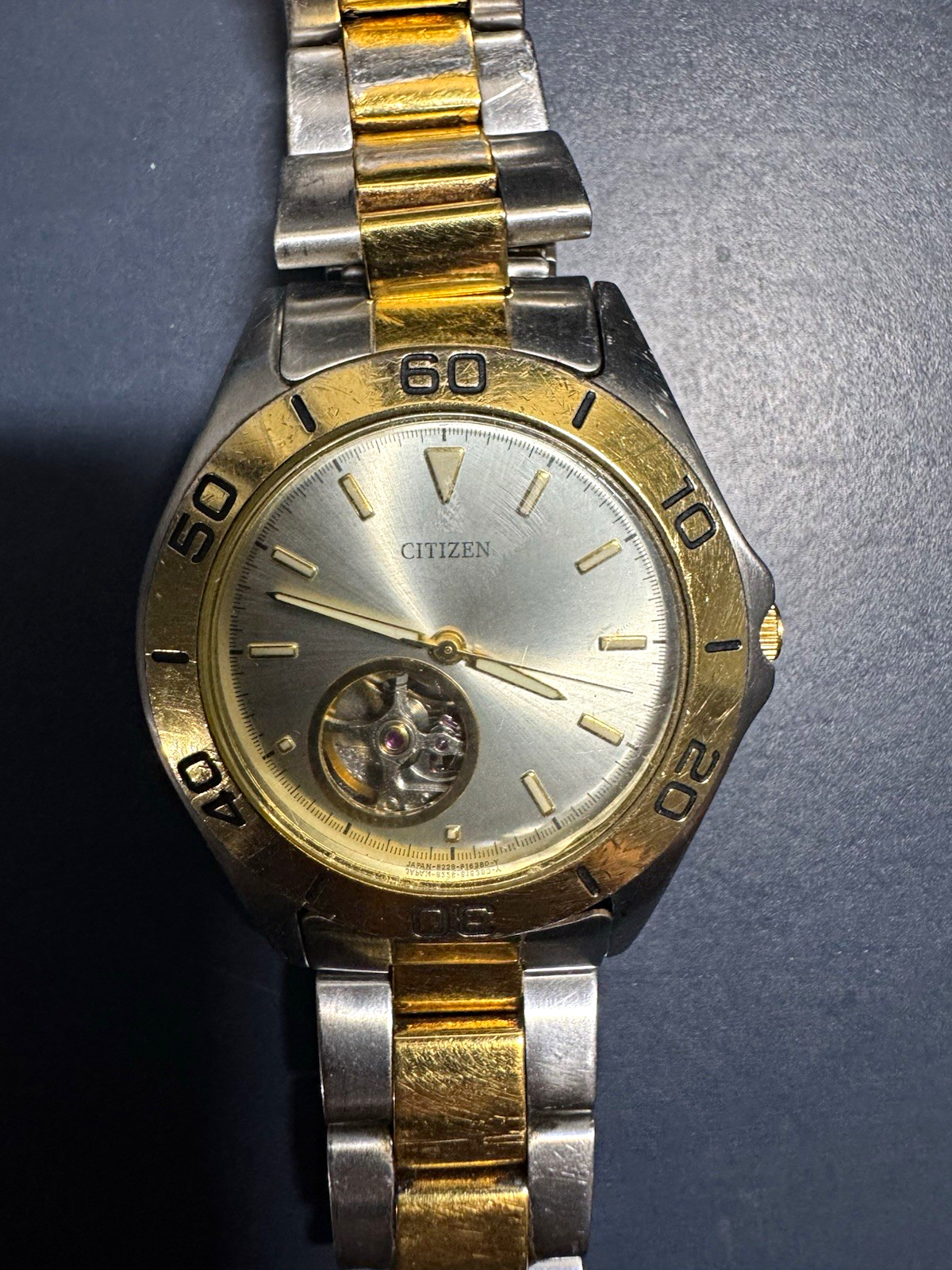 Citizen Twenty One Automatic Two-Tone SS Bracelet Silver Sunburst Dial 40mm case