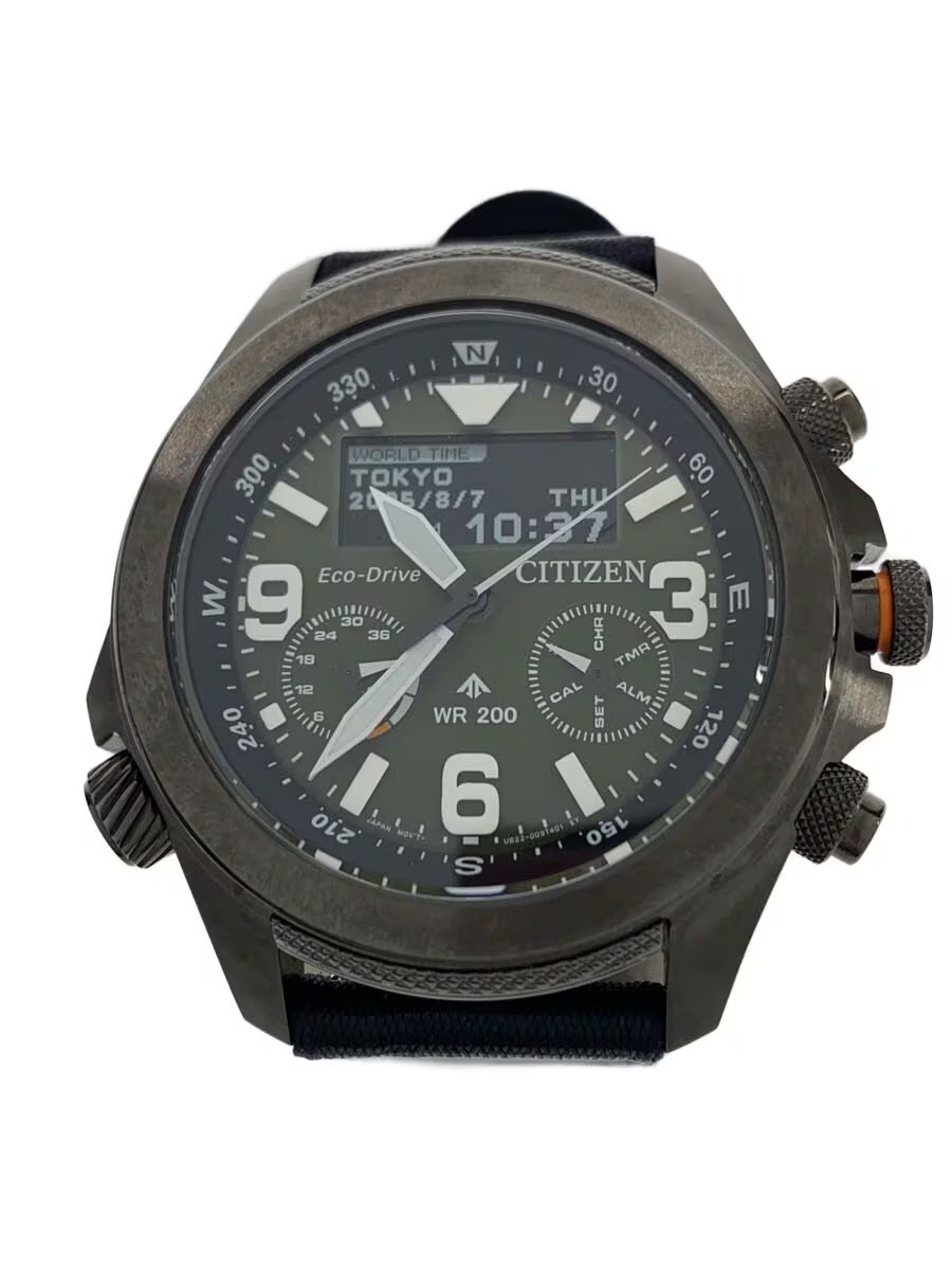 CITIZEN Quartz Watch Analog GRN BLK u822 008ms04