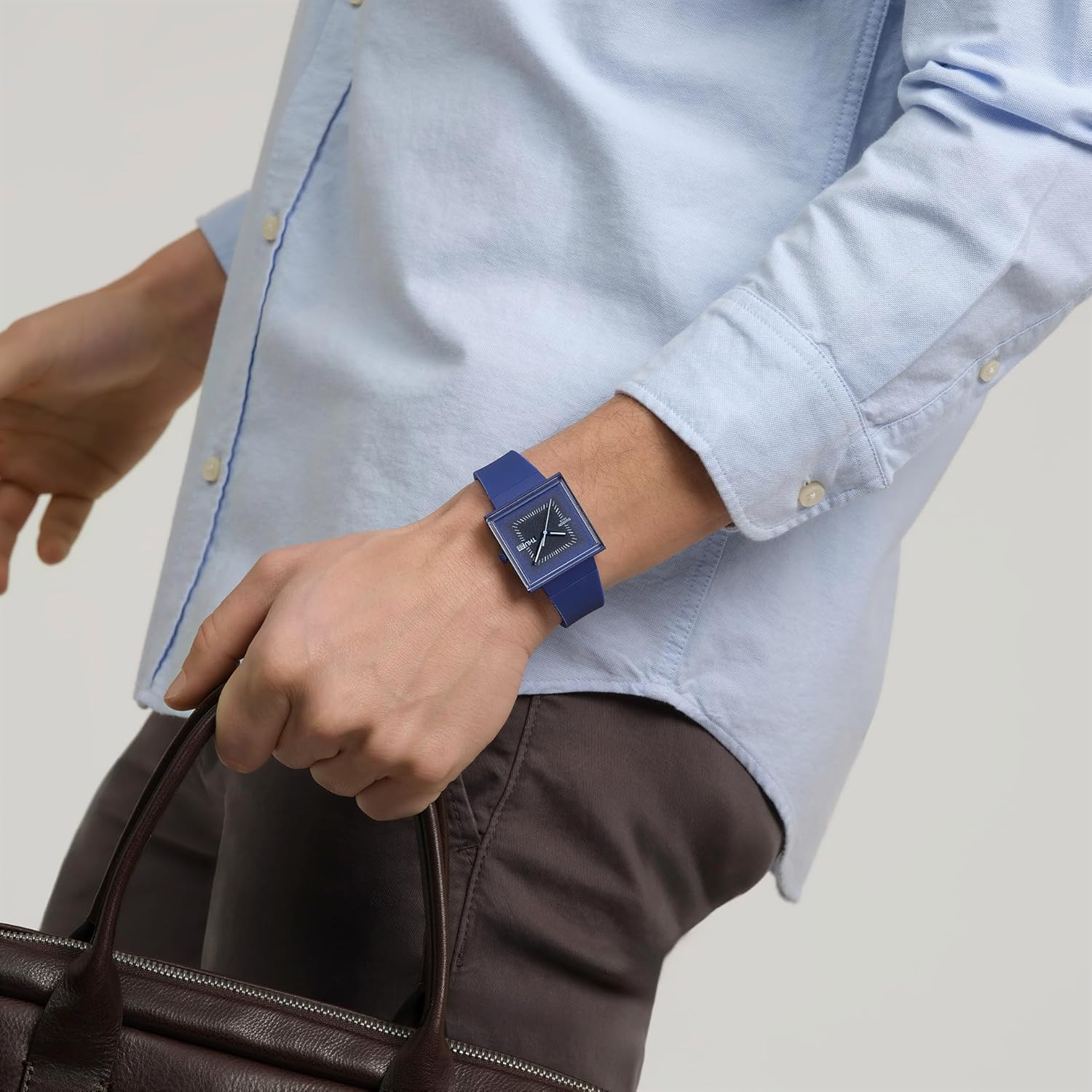 Chic Waterproof Blue Quartz Bioceramic Square Unisex Watch