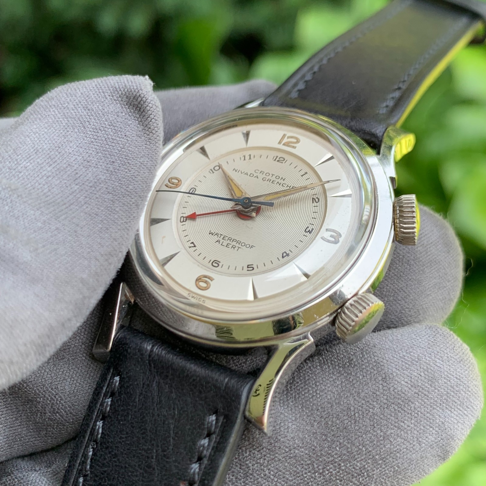 Nivada Grenchen Alert Alarm Ref. 52 25900 Stainless Steel Wristwatch – Serviced