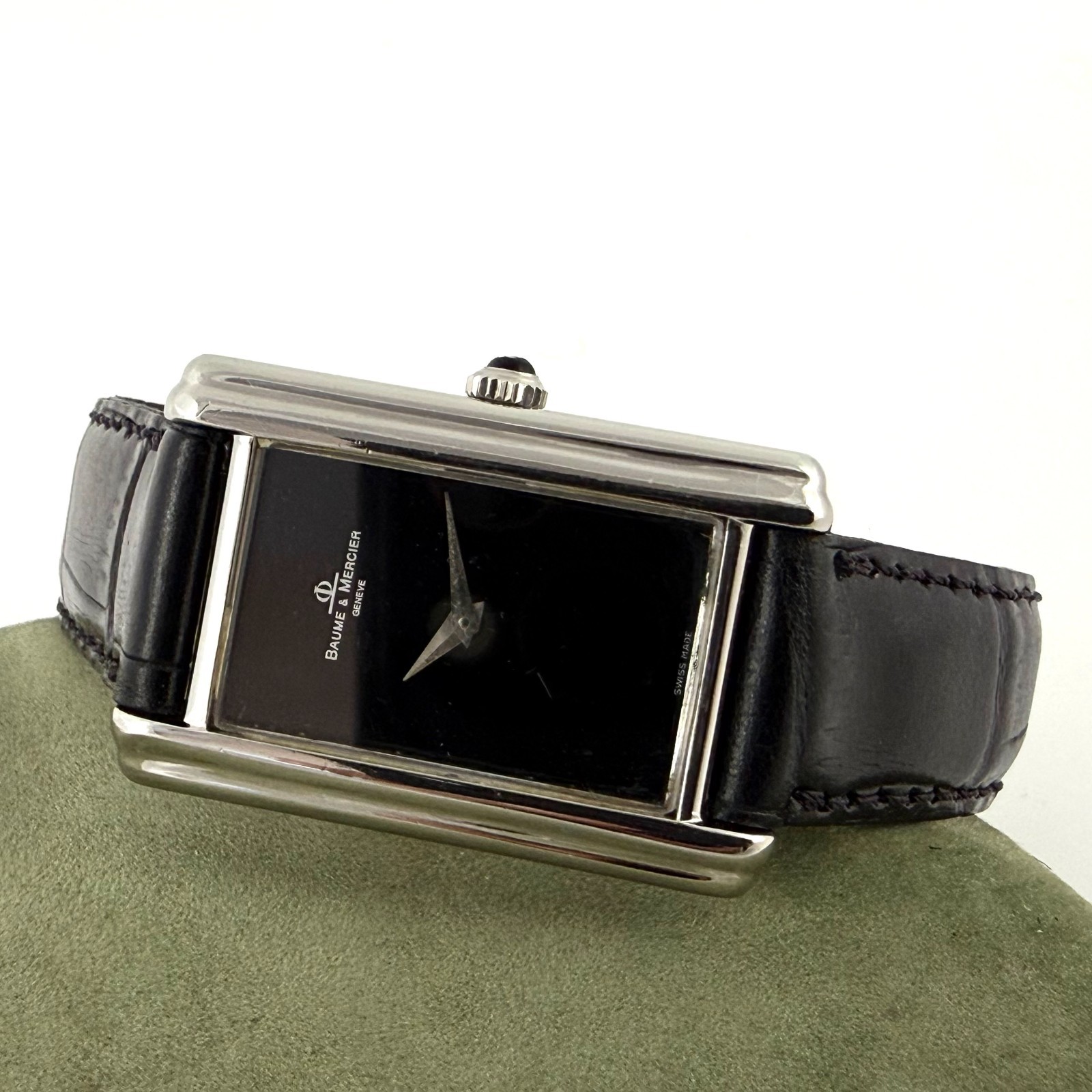 SWISS BAUME MERCIER REF 1724 TANK STYLE MANUAL WIND MINIMALIST RECTANGLE WATCH