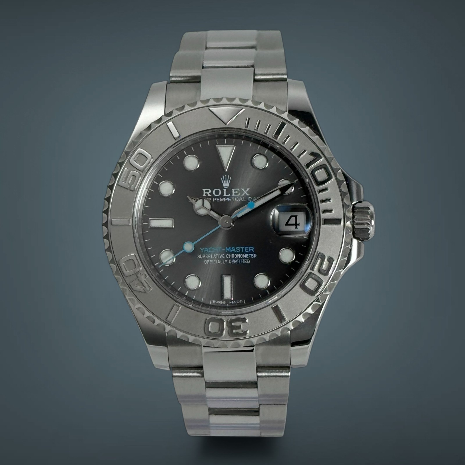 MINT Rolex Yacht-Master 268622 37mm Rhodium Dial, Oyster Bracelet, B&P