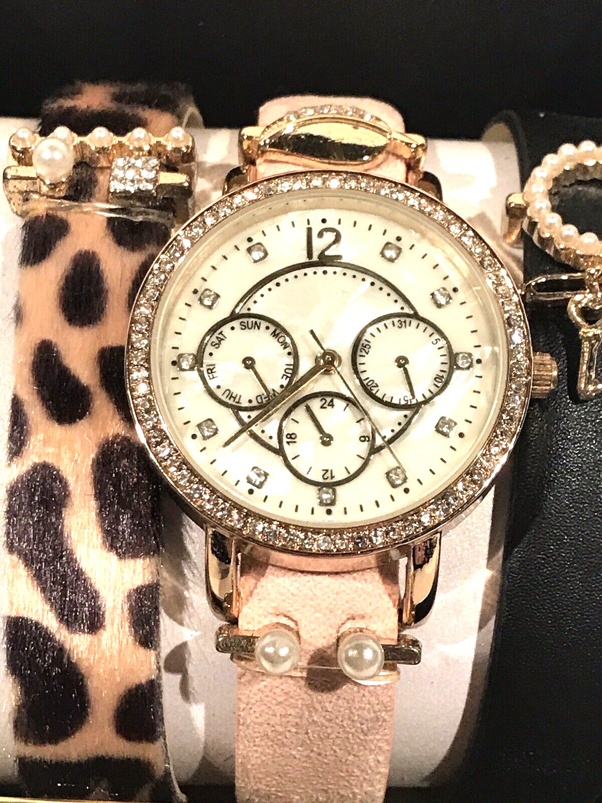Watch Set Mix & Match All Pieces Interchangeable Black Gold Multicolor NEW