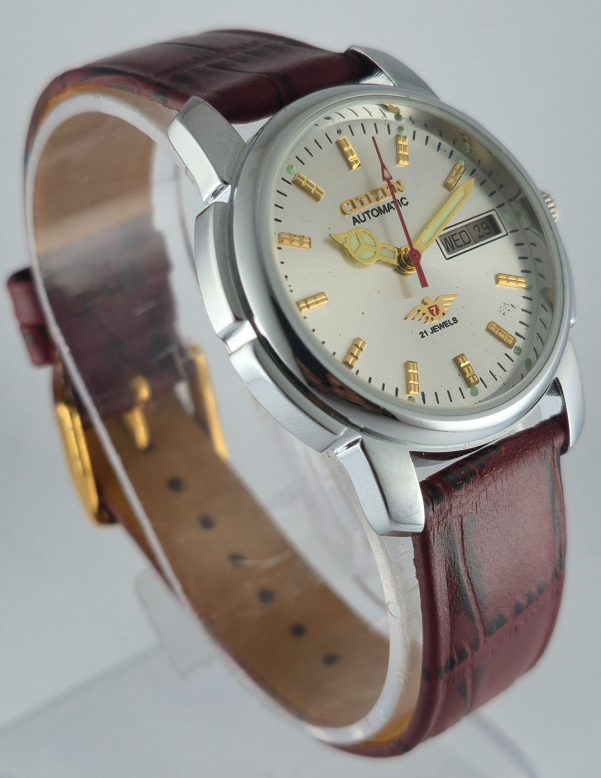 Refurbished Citizen Automatic Silver Dial with Day/Date Men’s Watch | 21 Jewels