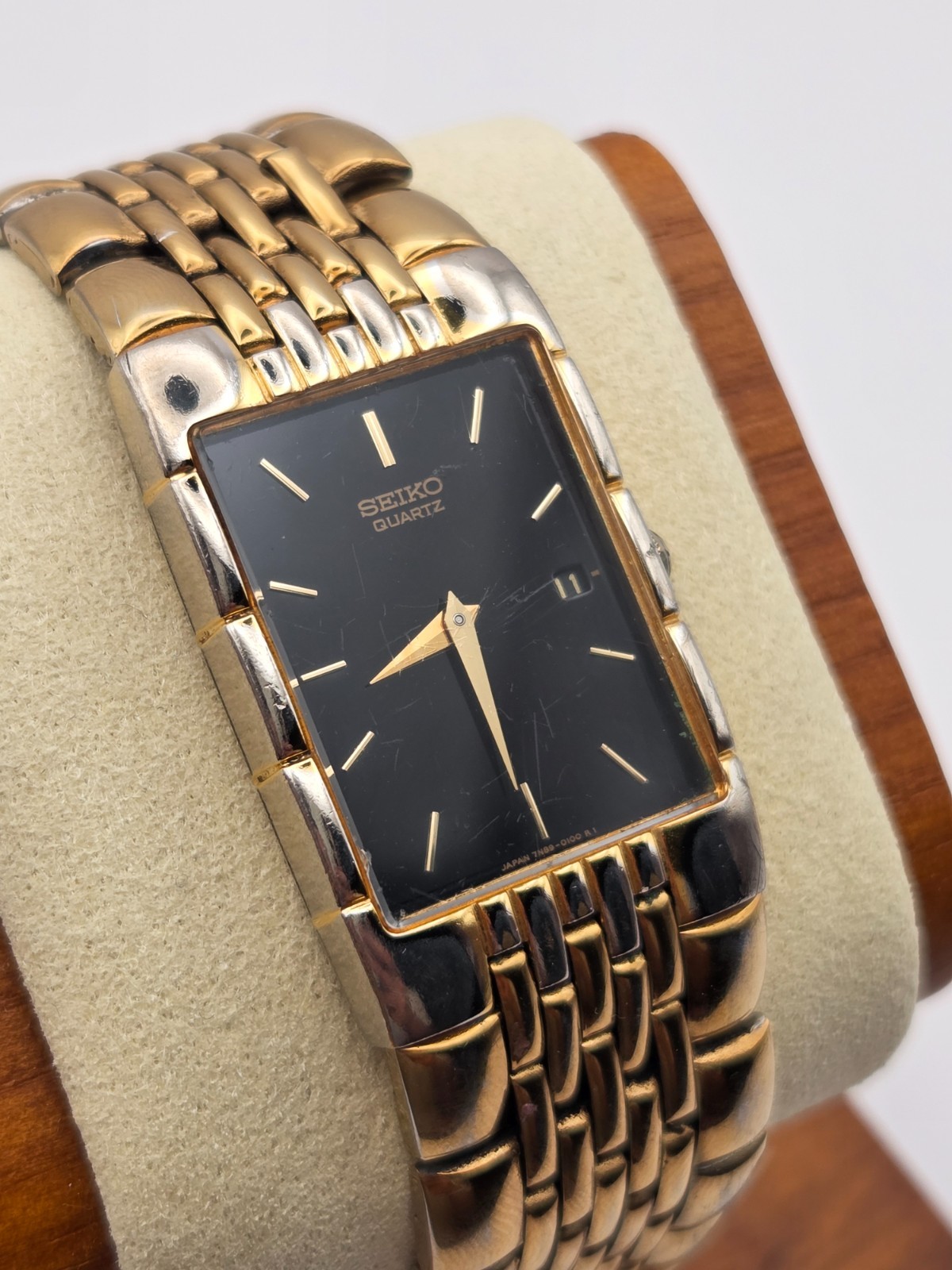 Vintage Seiko Quartz Tank Style 7N89-5019 – 23x35mm – 7.5in