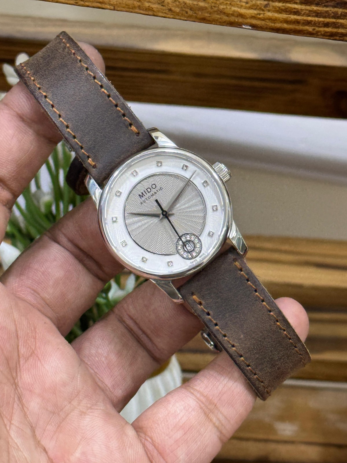 Mido Automatic Silver and white Dial Unisex Watch Swiss ETA 2824 Stainless steel
