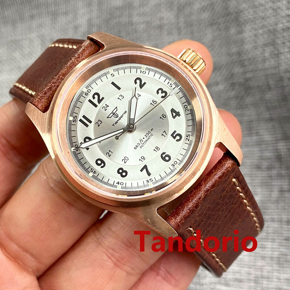 Classic 36mm Pilot Bronze Watch For Men 20ATM Diver Sapphire Glass NH35A Miyota