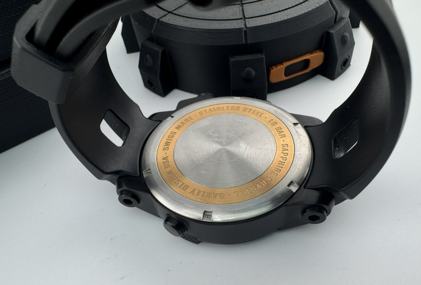 OAKLEY KILL SWITCH STEALTH BLACK WHITE W/ EXTRA ROSE GOLD BEZEL WATCH 26-331 NEW