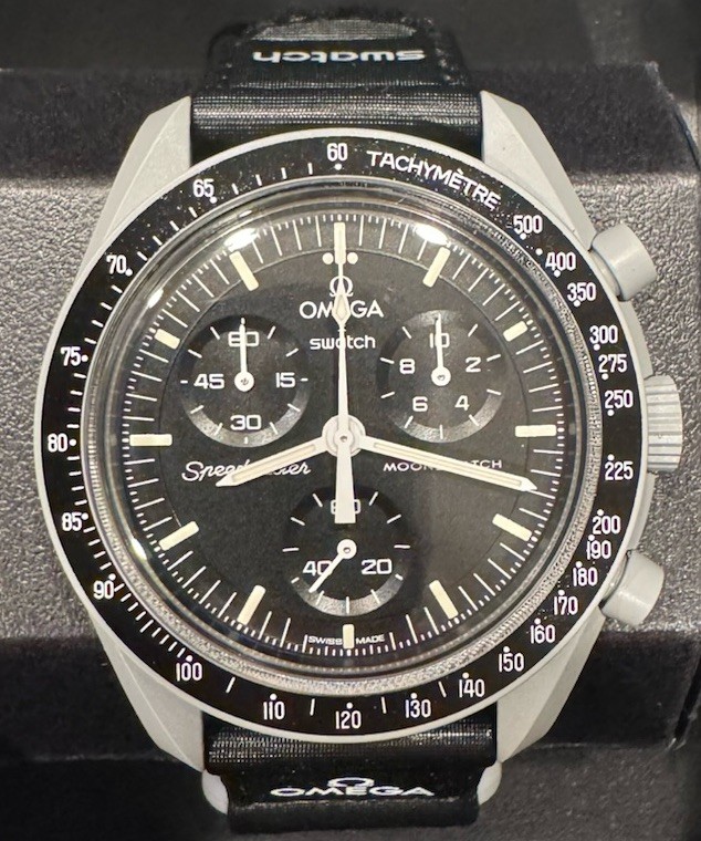 OMEGA Swatch Mission to the Moon Quartz Chronograph Black Watch