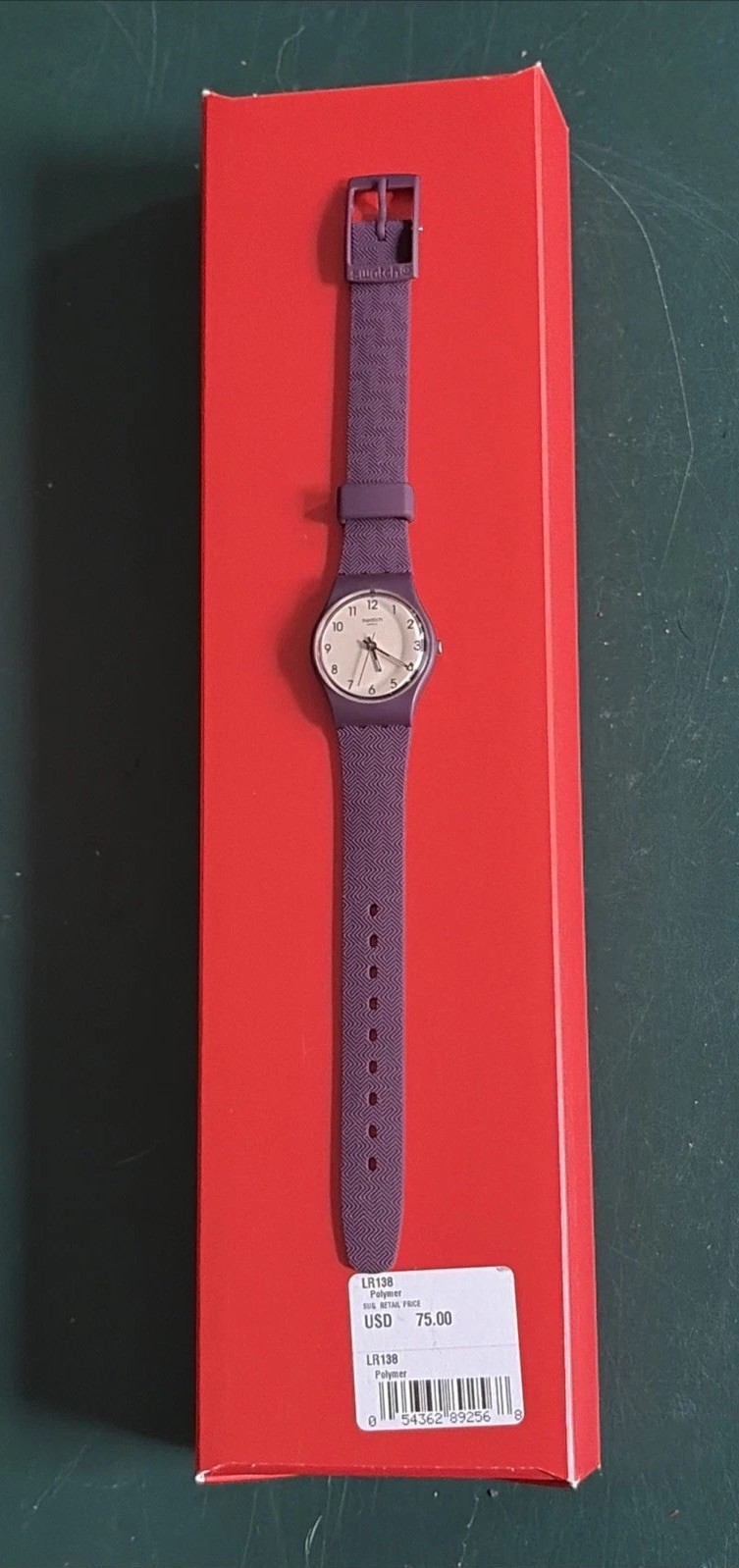 Swatch Repeat Chic Purple LR138 Watch Polymer Clasp Essentials Collection