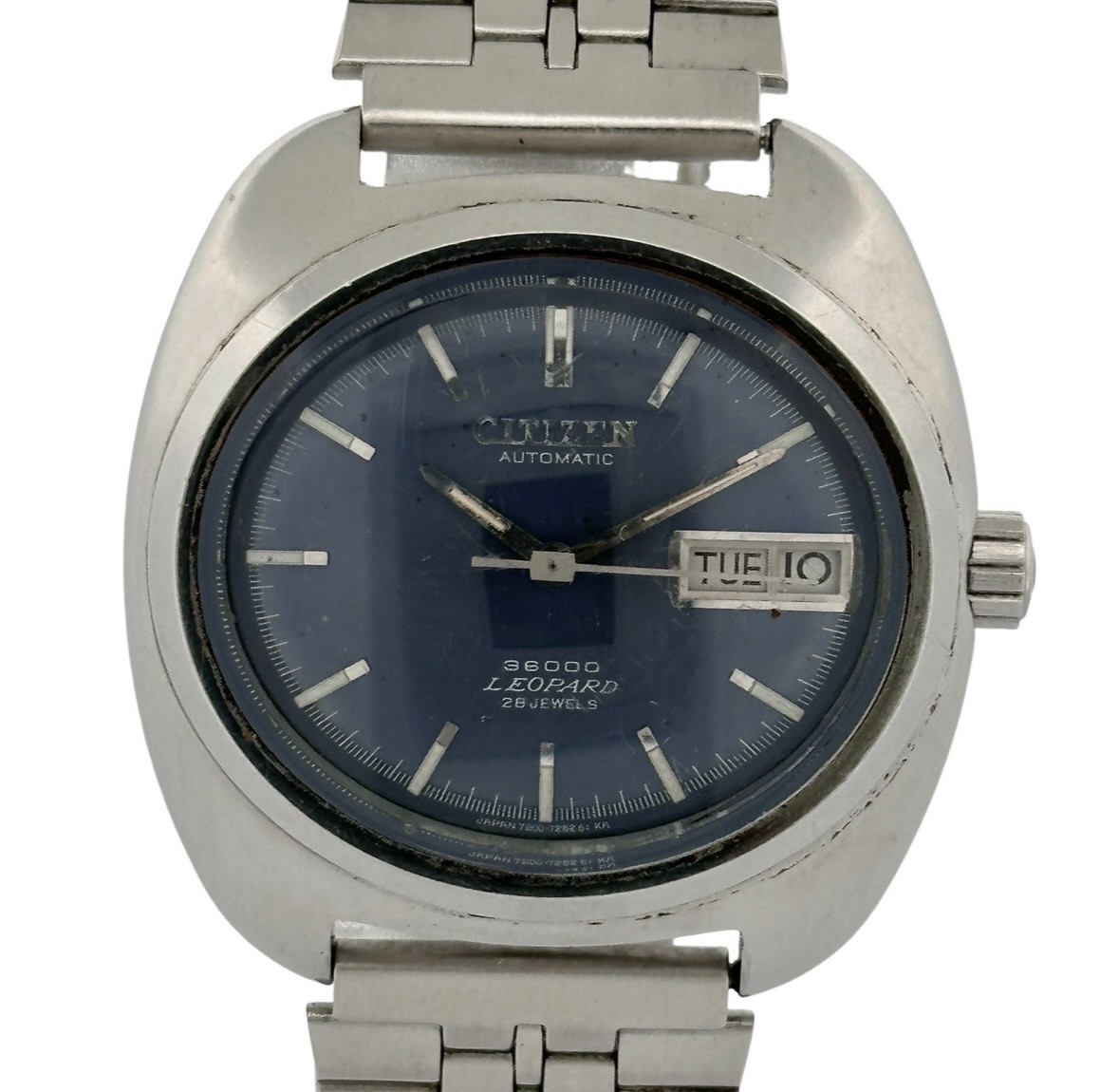 Citizen Leopard 36000 4-720911TA Automatic 28J Men Watch Blue Dial Pre-owned