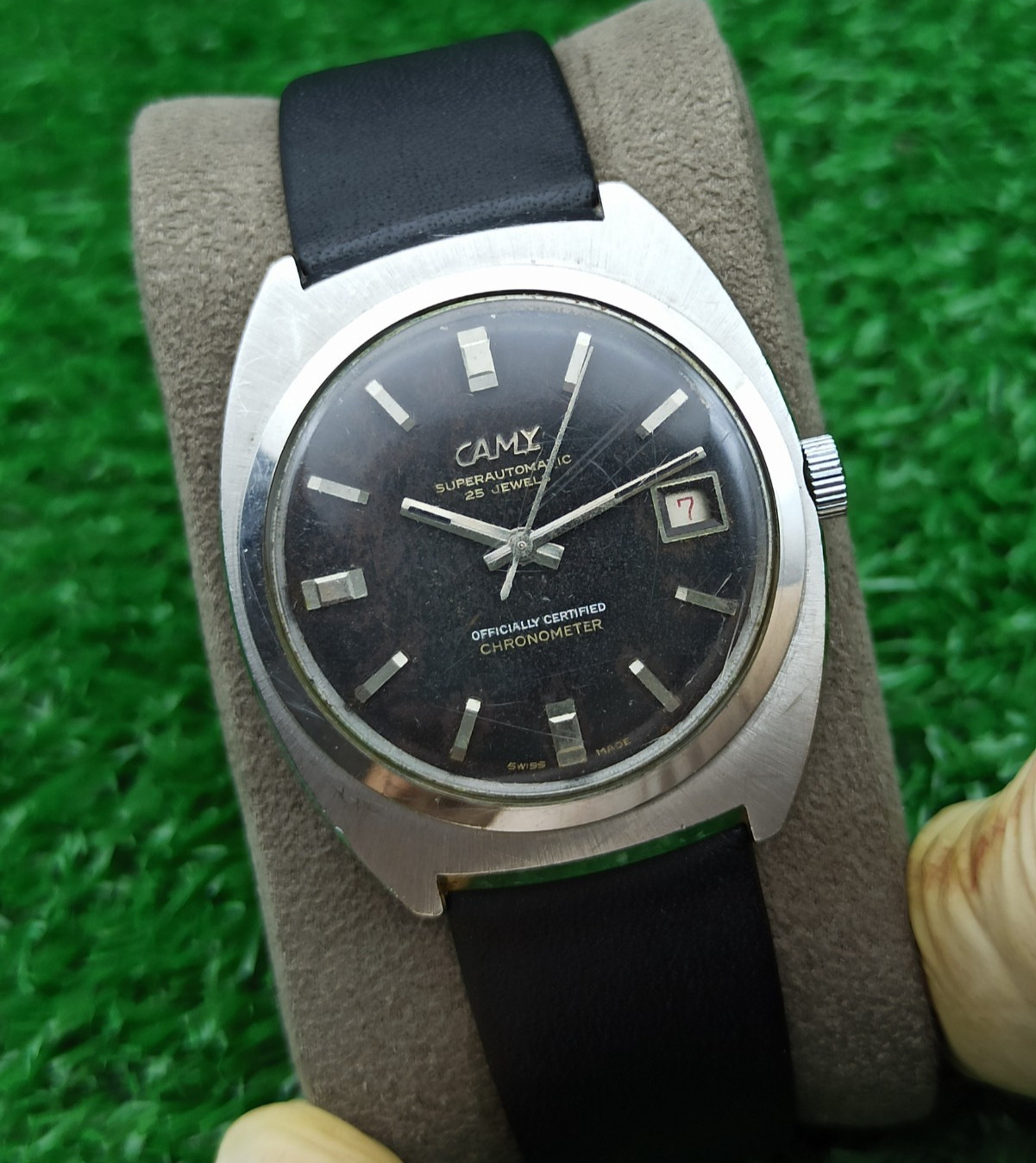 VTG Camy Super Automatic 25 Jewels Officially Certified Chronometer Date Watch