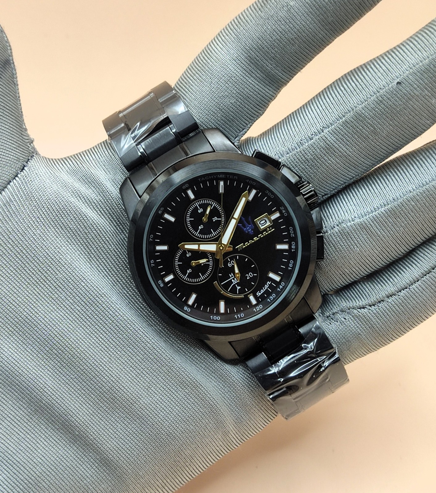 Amazing Meserati Tachymeter Chronograph Analog Refurbished Men’s Wrist Watch