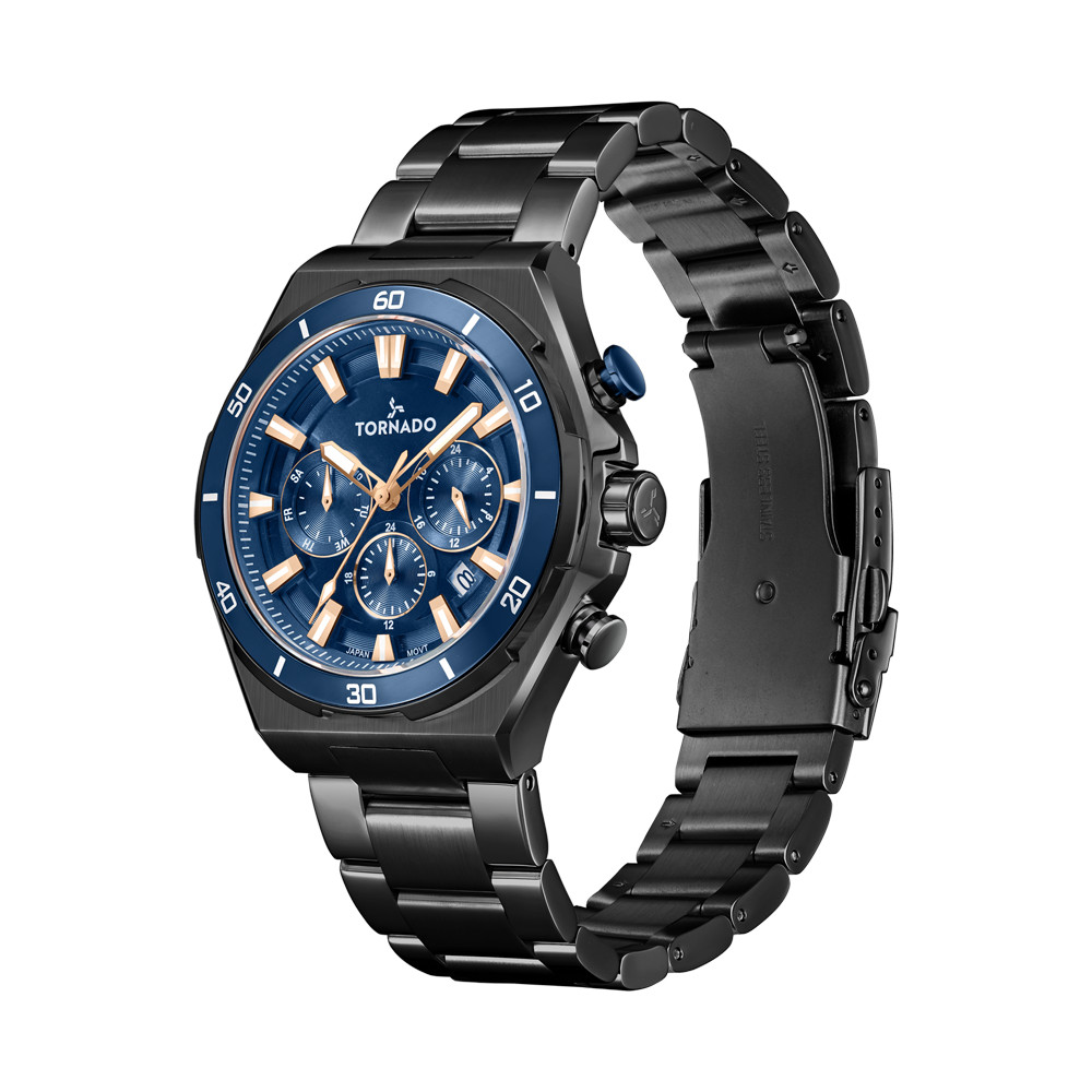 Tornado Strellar X Men’s Multi Function Watch | Blue Dial, 45mm, 100 m (10 ATM)