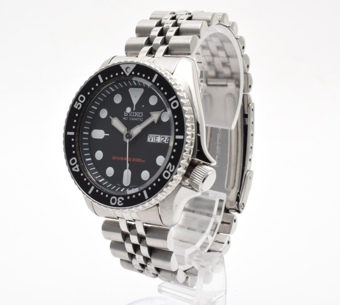 [EXC+5] Seiko SKX007 Black Boy 7S26-0020 Diver’s Automatic Watch From JAPAN