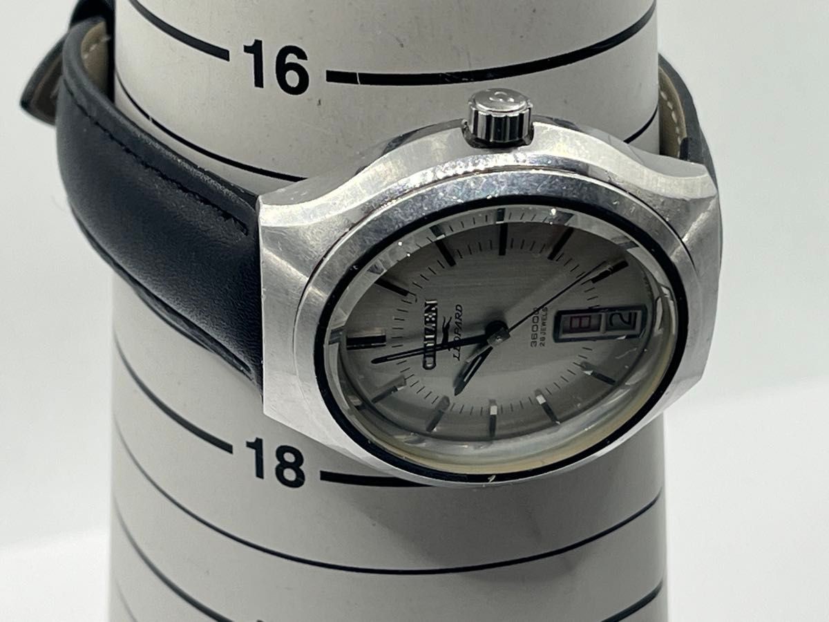CITIZEN LEOPARD Vertical Oval Crystal Glass 36000 VPH 28 Jewels Automatic Watch