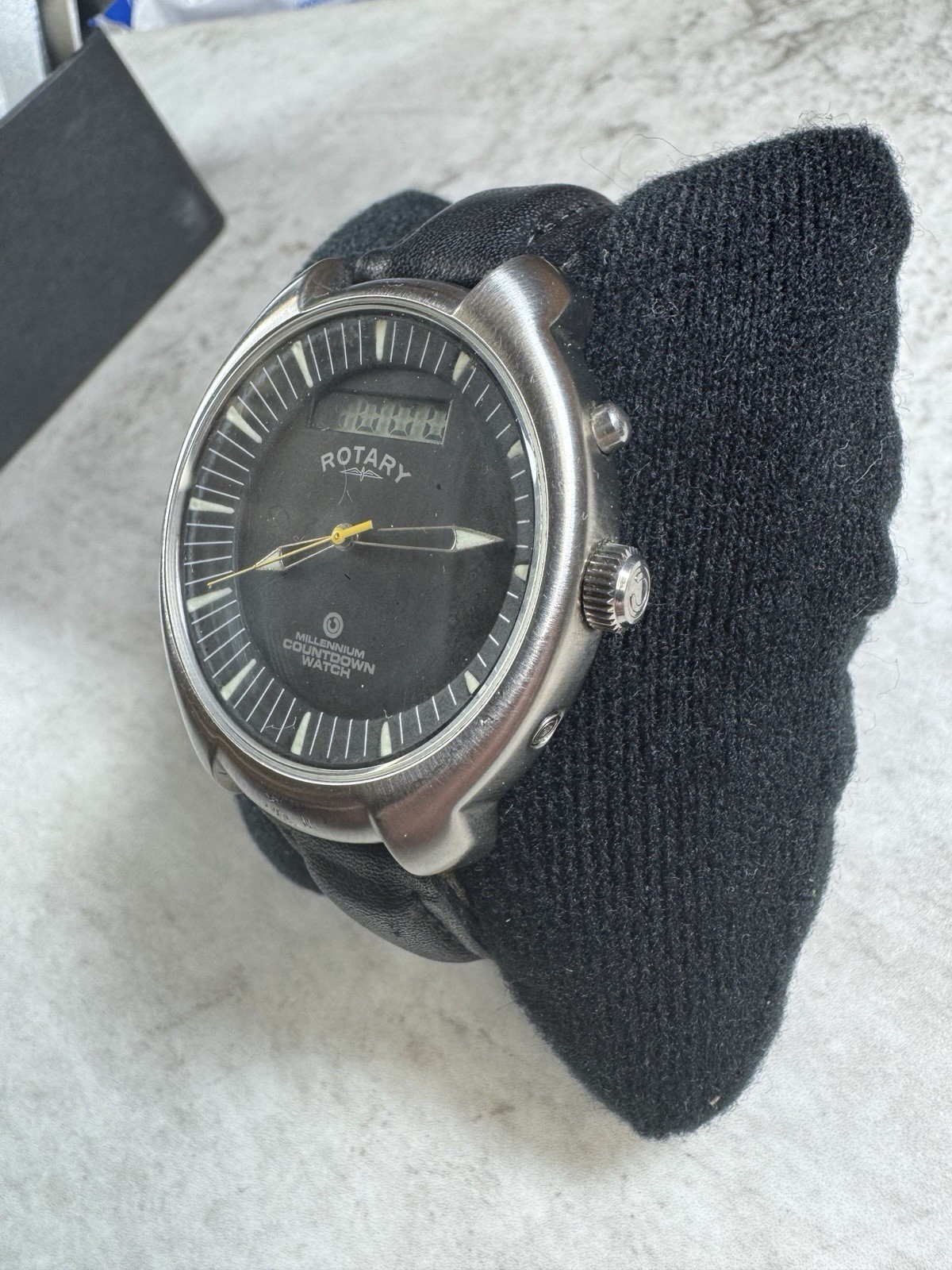 Rotary Millennium Countdown Quartz Watch. New Batteries. Box & Papers. Working.