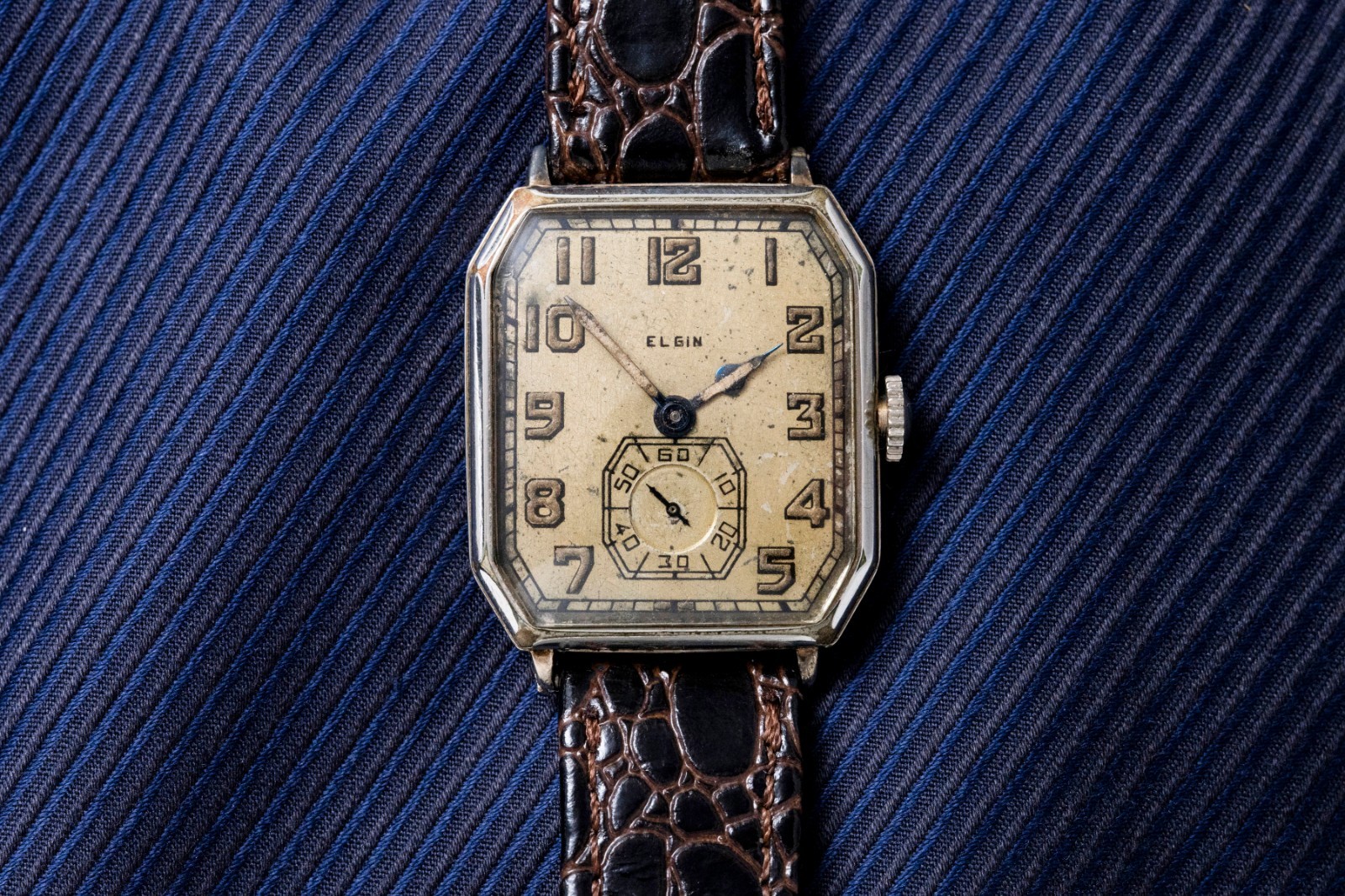 1926 Elgin Art Deco Tank Watch – 14K Gold Filled – Running