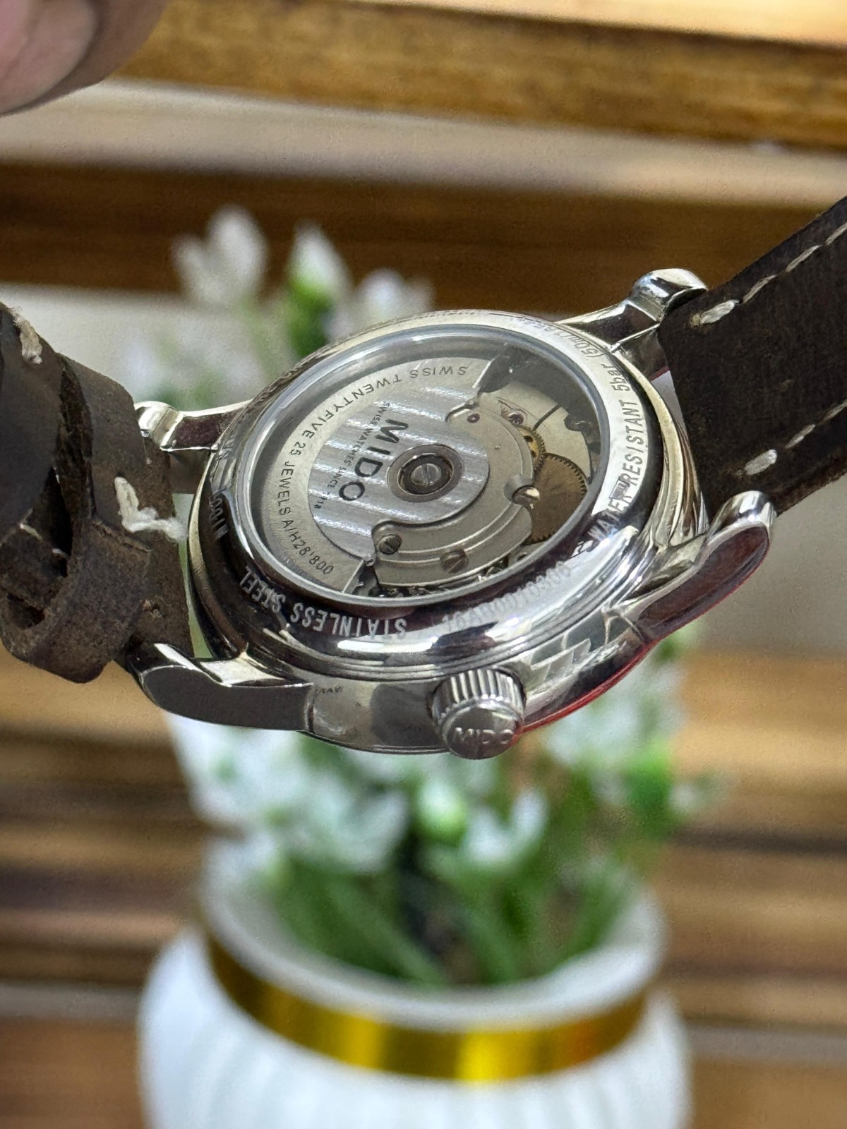 Mido Automatic Silver and white Dial Unisex Watch Swiss ETA 2824 Stainless steel
