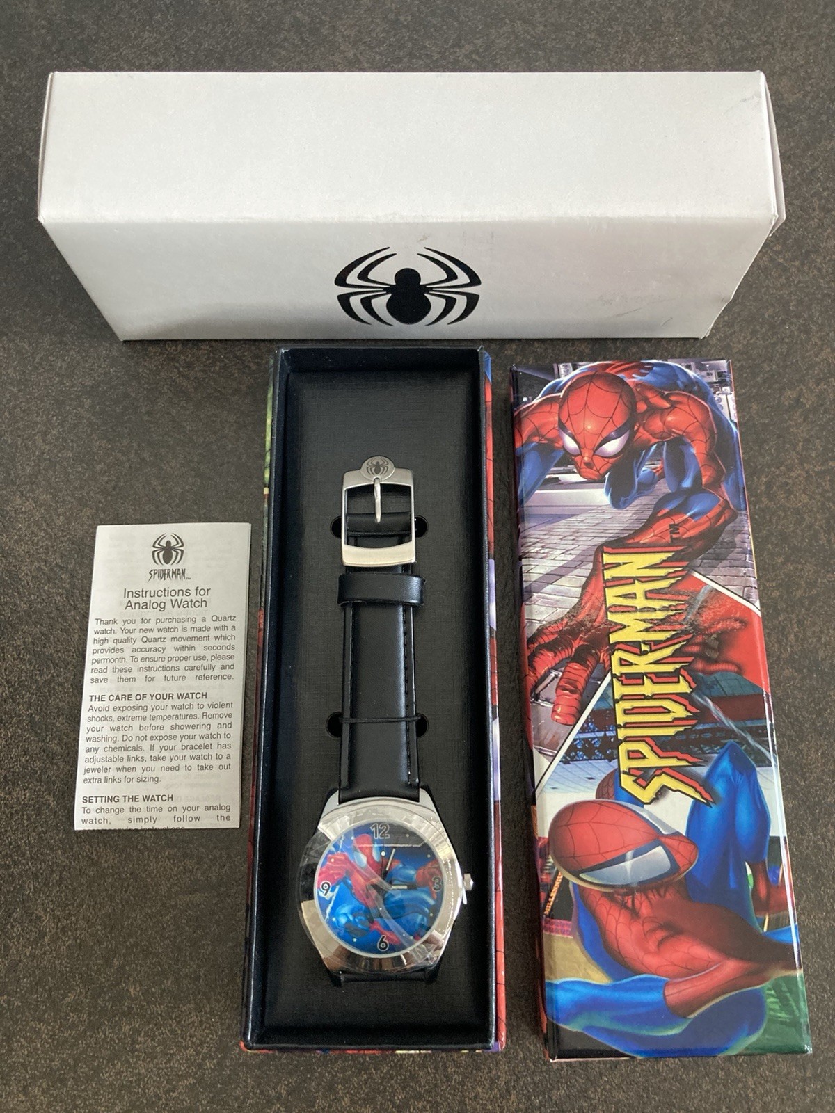 SPIDER-MAN WATCH 2004 STAINLESS STEEL AVON ULTIMATE MARVEL COMICS COLLECTIBLE 🆕