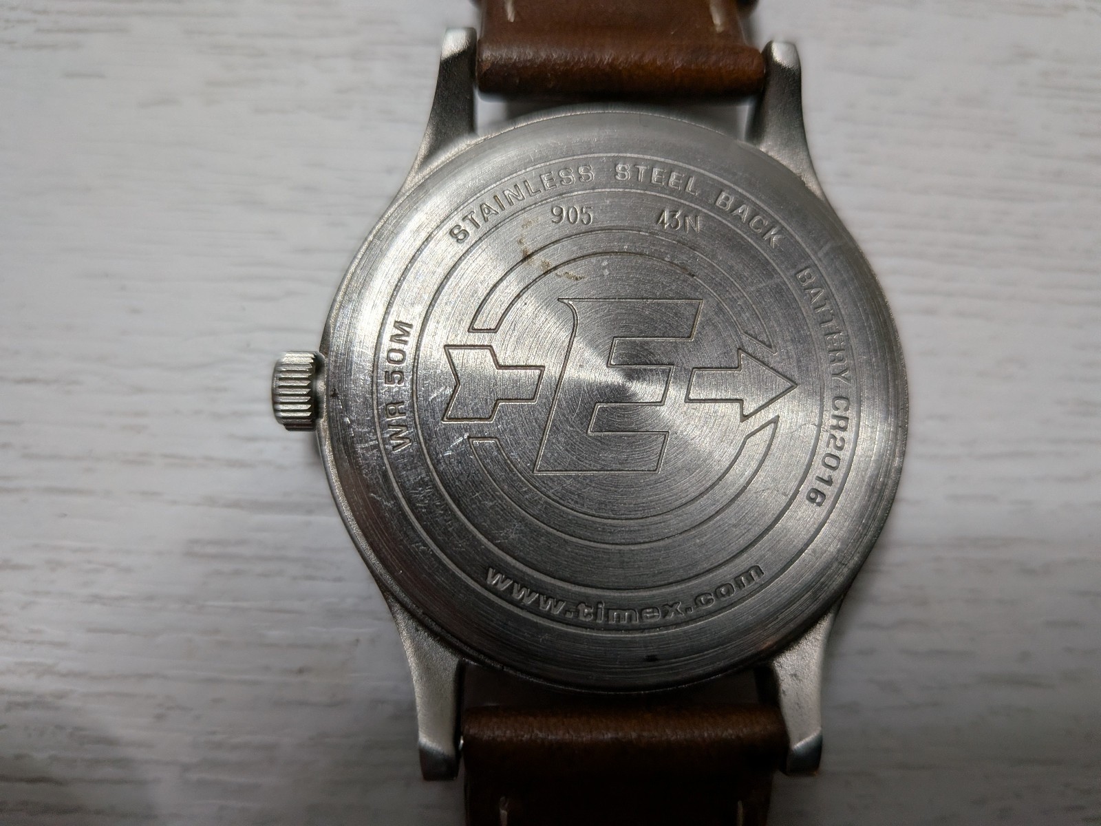 Timex Expedition 37mm Silver Case** Brown Leather Band**Men’s Watch**Needs Batt