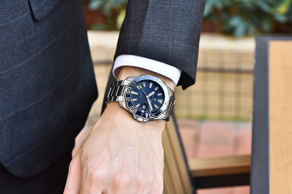 Mens Mechanical Watches Automatic Date Stainless Steel Ceramic Bezel Analog Dial