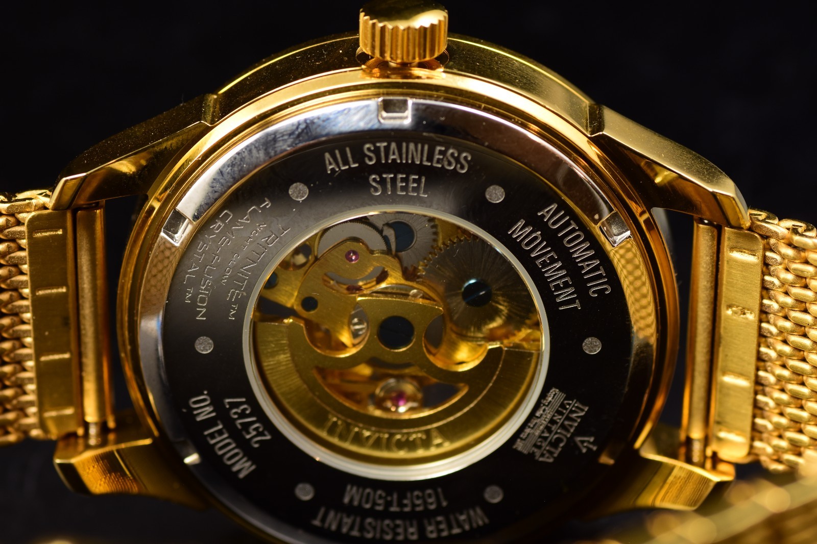 Invicta Men’s Vintage Automatic Gray Dial Men’s Gold Tone Mesh Bracelet SS Watch