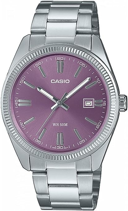 Casio Collection Purple Steel Watch MTP-1302PD-6AVEF, 44.2mm