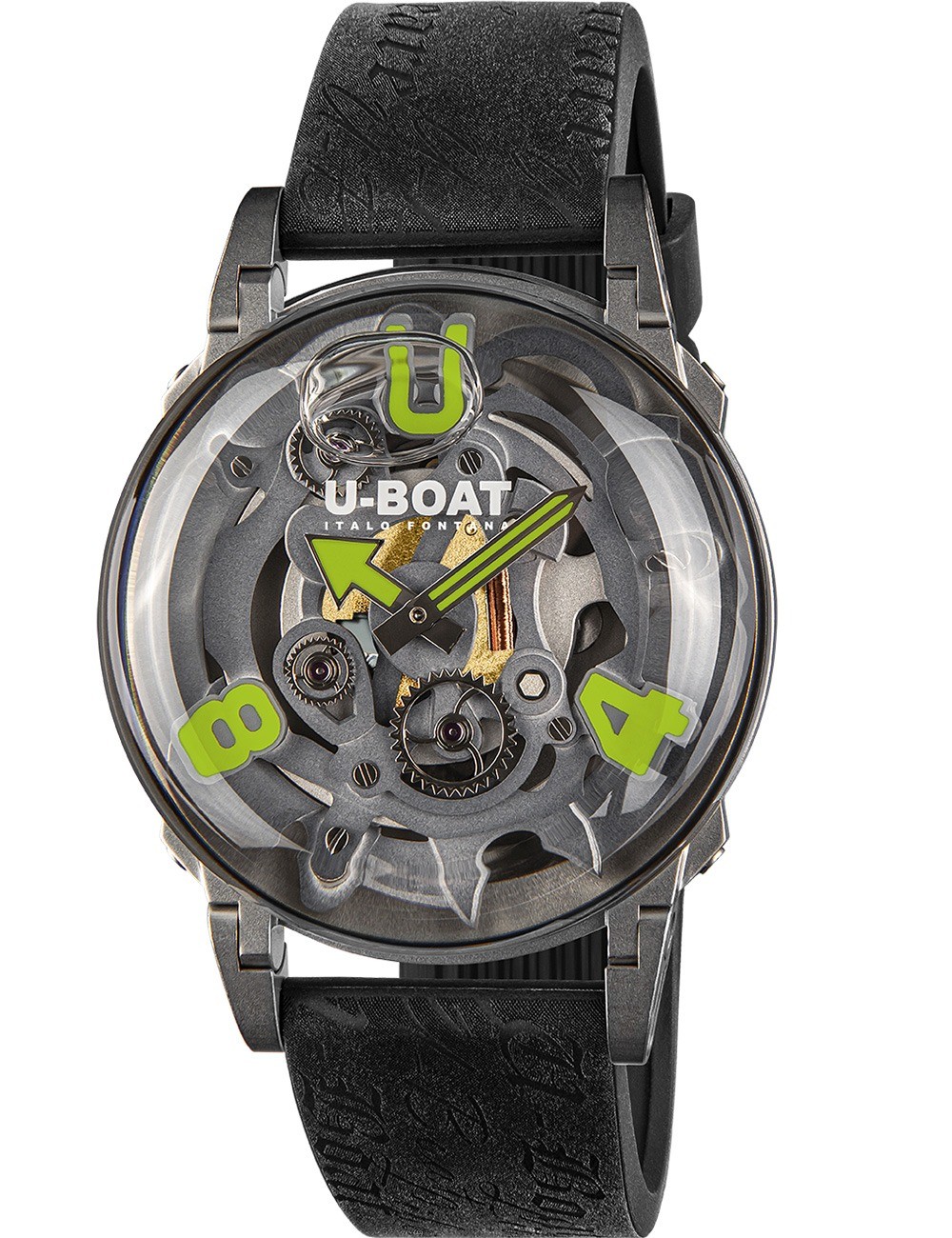 U-Boat 3350 Mens Watch U-65 Capsoil 44mm SS Green 5ATM
