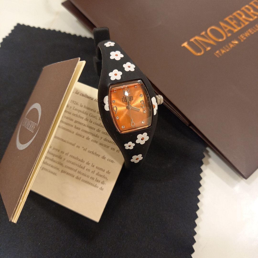 UNOAFERRE 1AR Easy Watch Floral Pattern Analog Quartz Watch