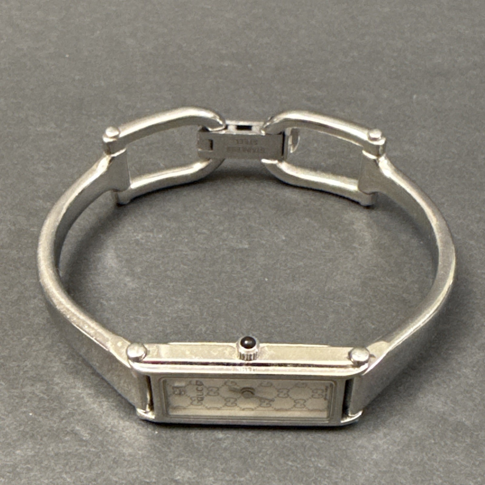 Gucci 1500L Diamond Silver Dial Bangle Women’s Quartz Watch -RUNS-PLS READ DESC.